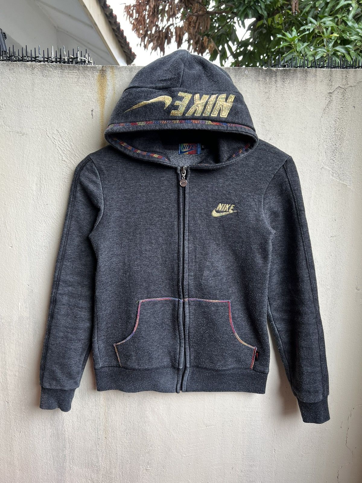 Nike × Vintage Vintage nike zippup Hoodie Sweatshirt Size M / US 6-8 / IT 42-44 - 1 Thumbnail