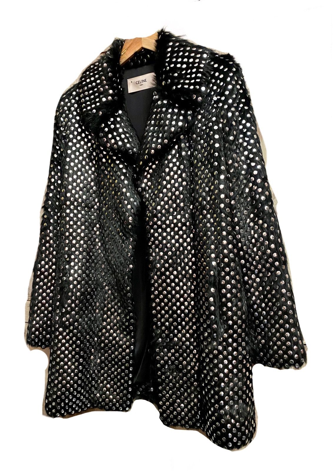 Celine Celine by Slimane runway fur studded coat ss 2019 Size S / US 4 / IT 40 - 15 Thumbnail