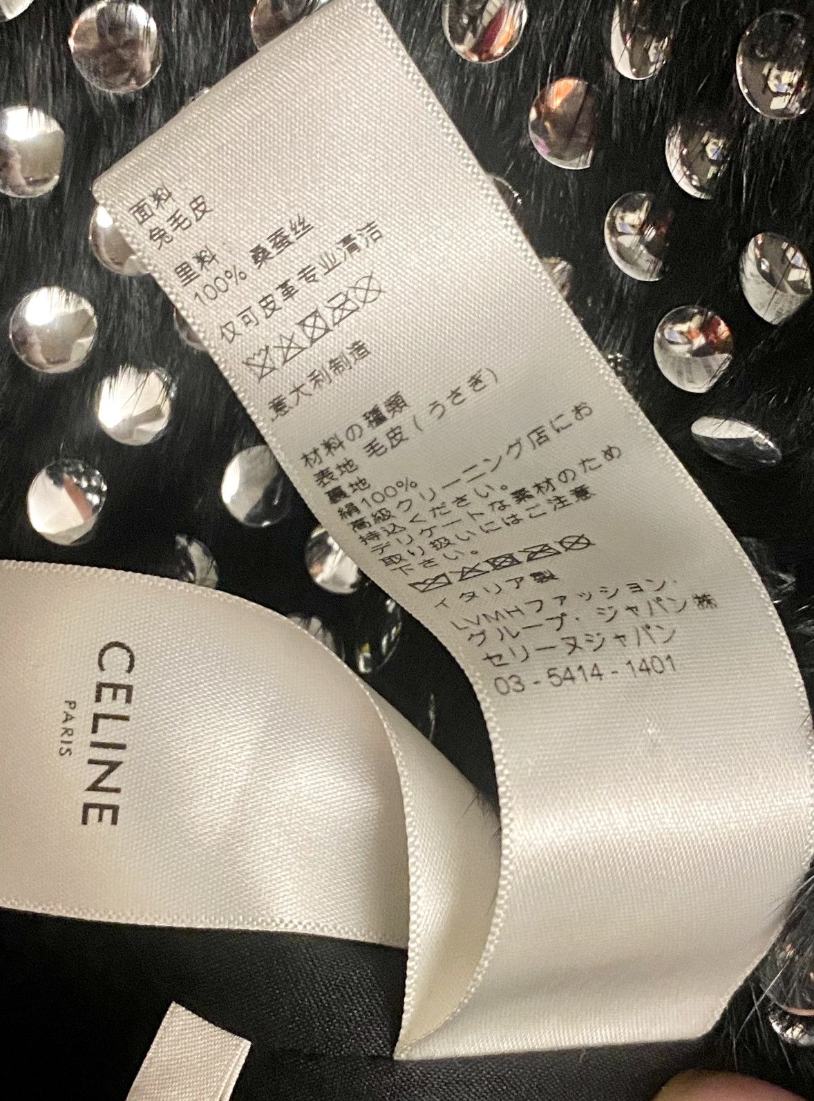 Celine Celine by Slimane runway fur studded coat ss 2019 Size S / US 4 / IT 40 - 6 Thumbnail
