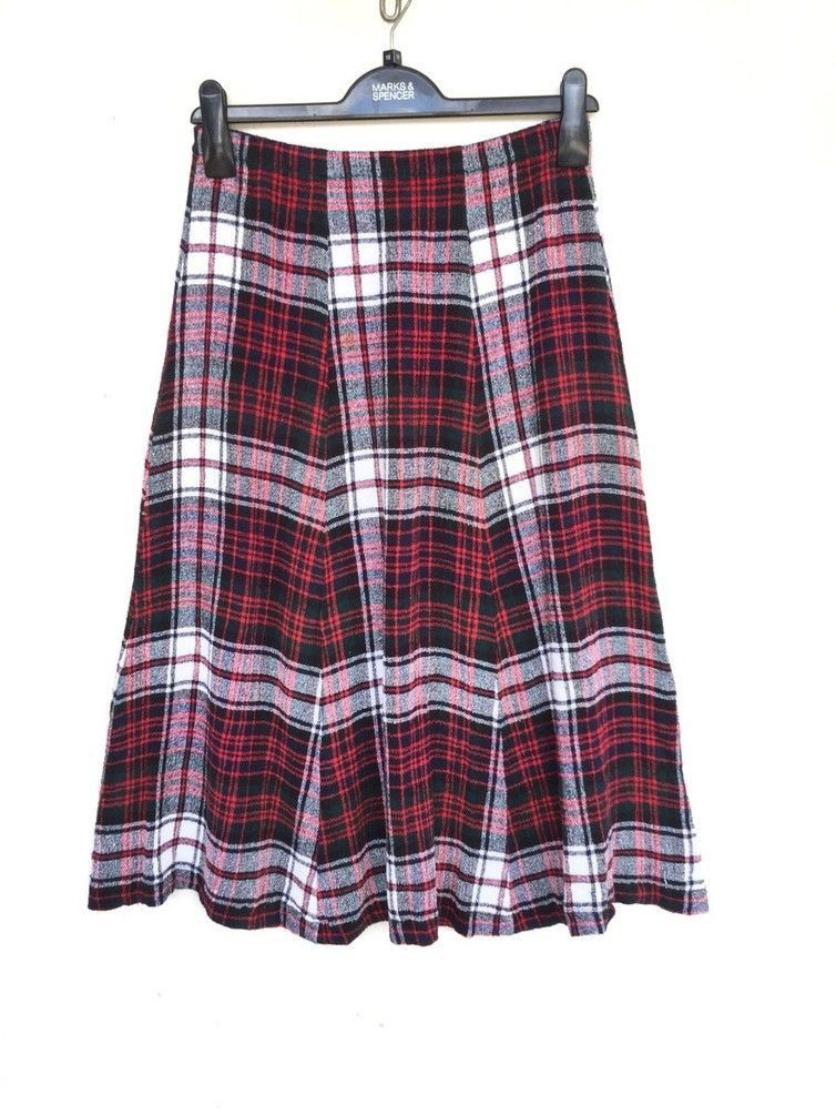 Vintage Tsumori Chisato Issey Miyake Red Tartan Skirt