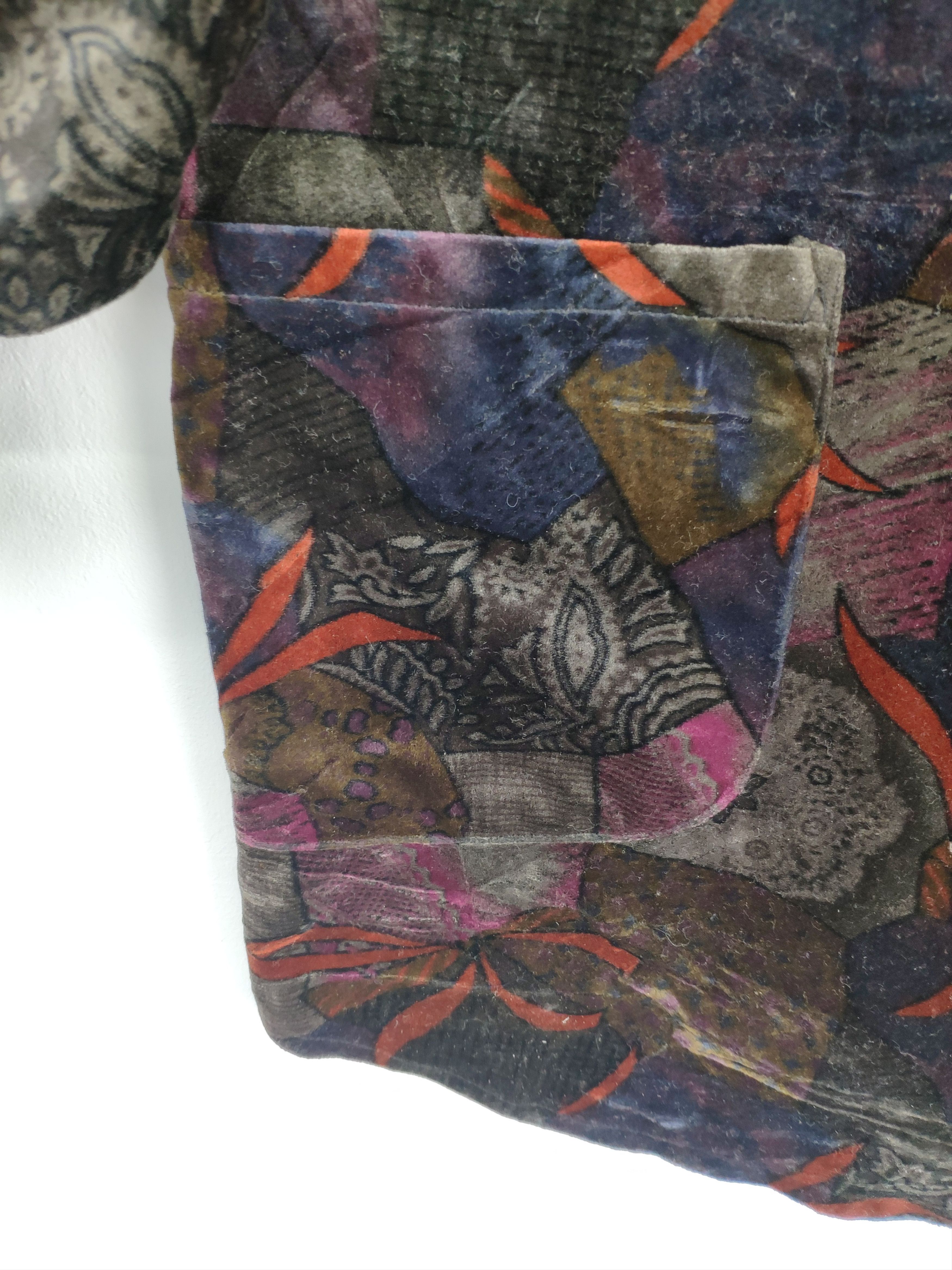 Japanese Brand × Vintage Vintage Japanese Velvet Cardigan Jacket Abstract Motif Size L / US 10 / IT 46 - 6 Thumbnail