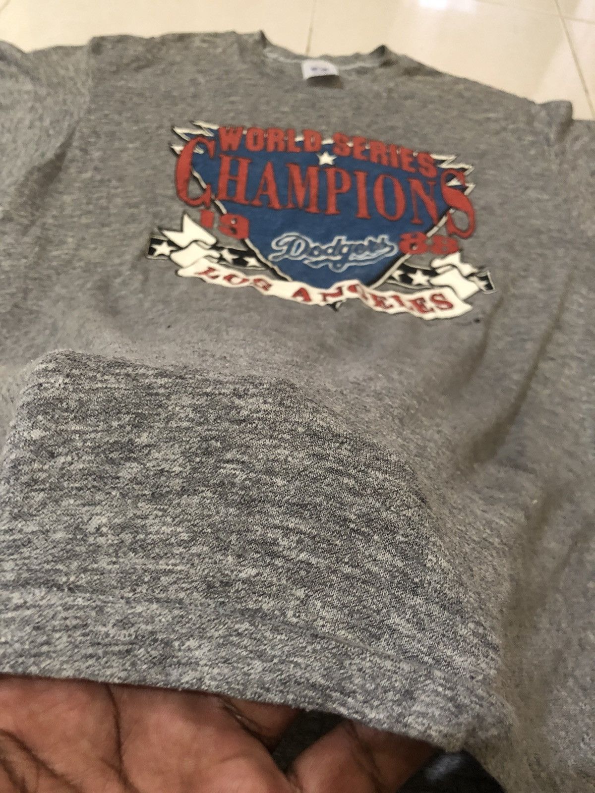 Logo 7 × MLB × Vintage Vintage 80s MLB Dodgers Los Angeles tees 15 rayon size M Size US M / EU 48-50 / 2 - 6 Thumbnail