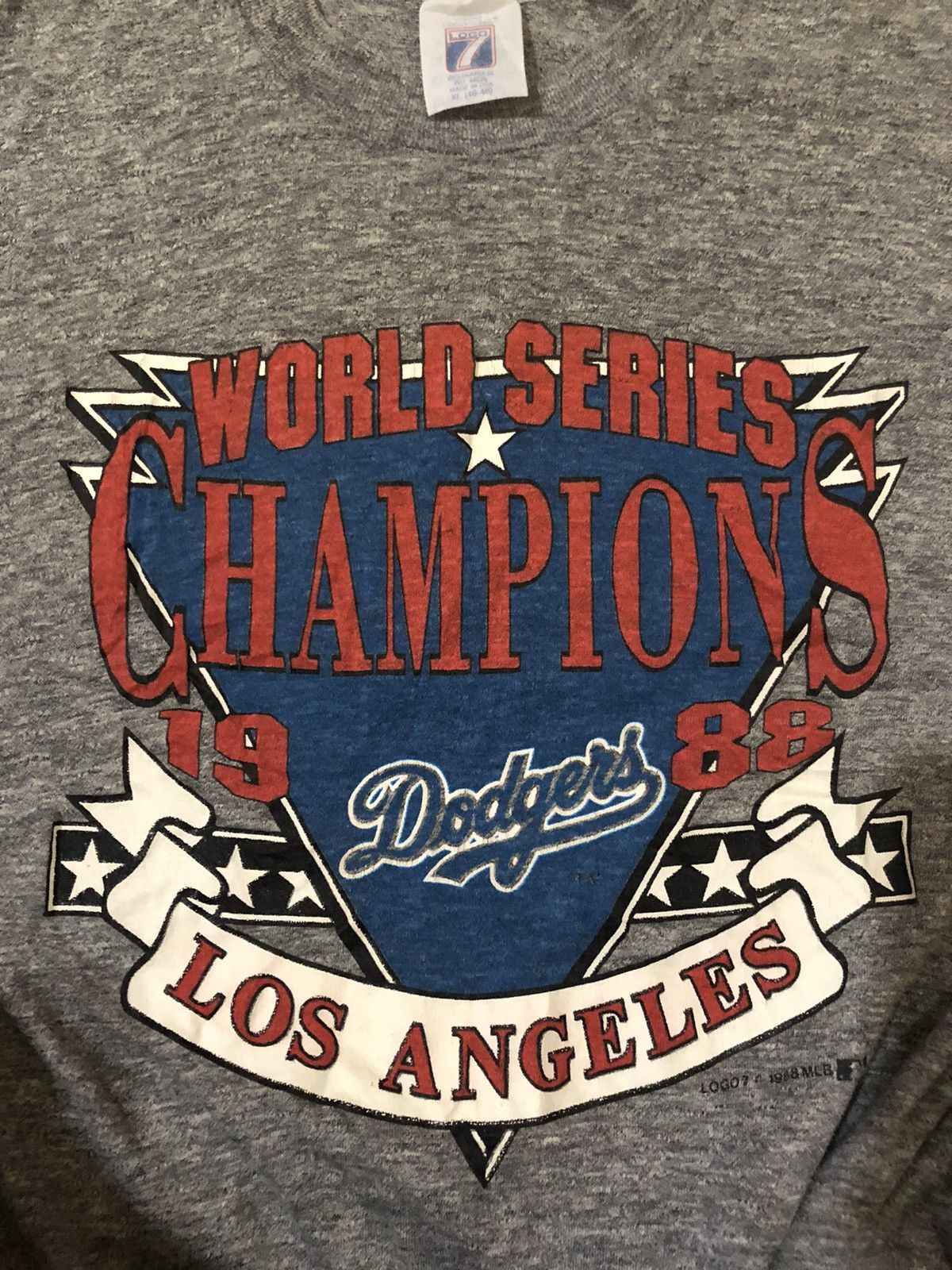 Logo 7 × MLB × Vintage Vintage 80s MLB Dodgers Los Angeles tees 15 rayon size M Size US M / EU 48-50 / 2 - 2 Thumbnail