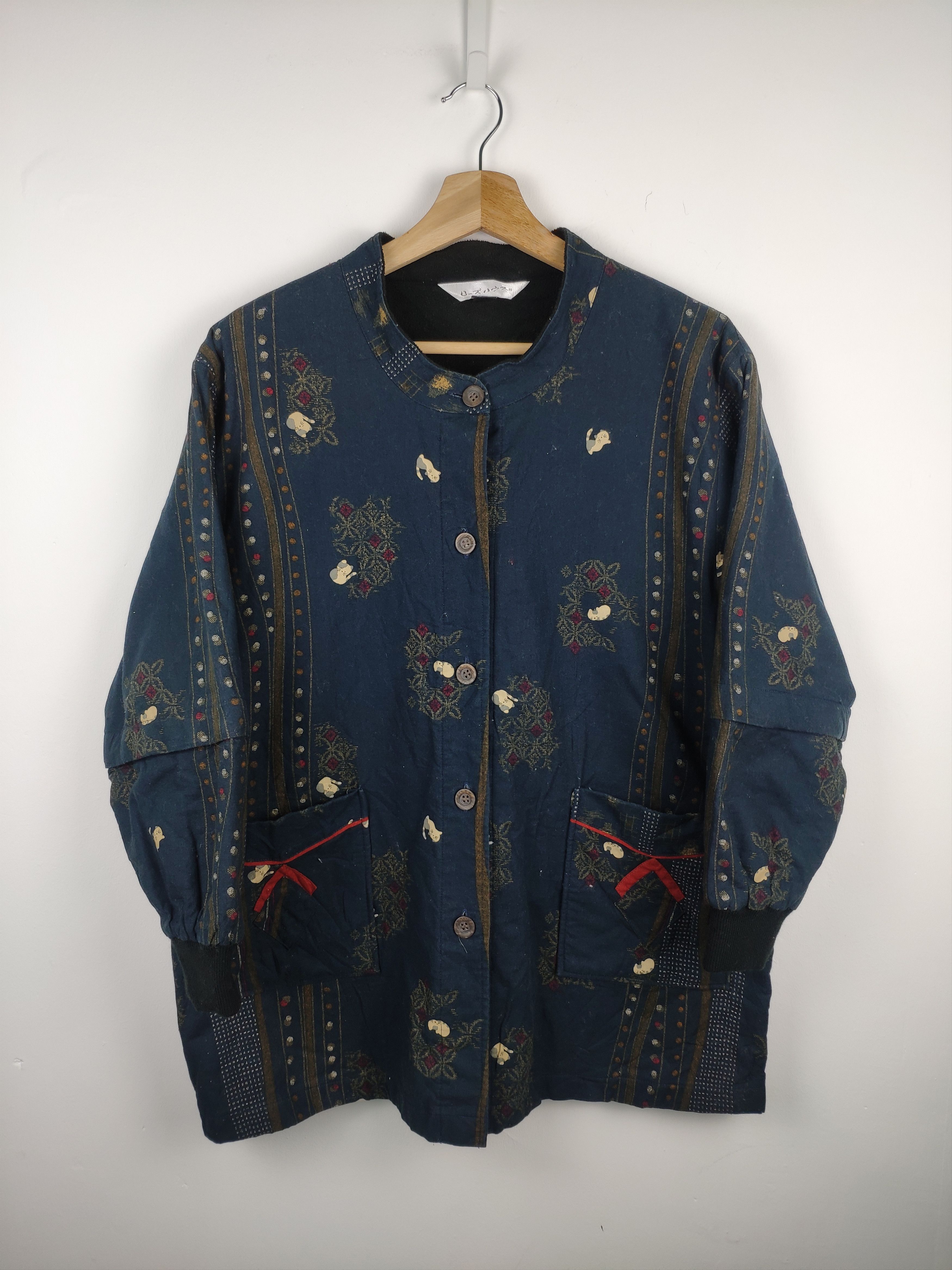 Japanese Brand × Le Grande Bleu (L.G.B.) × Vintage Steal 💥 Vintage Japanese Cardigan Jacket Fullprint Size US M / EU 48-50 / 2 - 1 Thumbnail