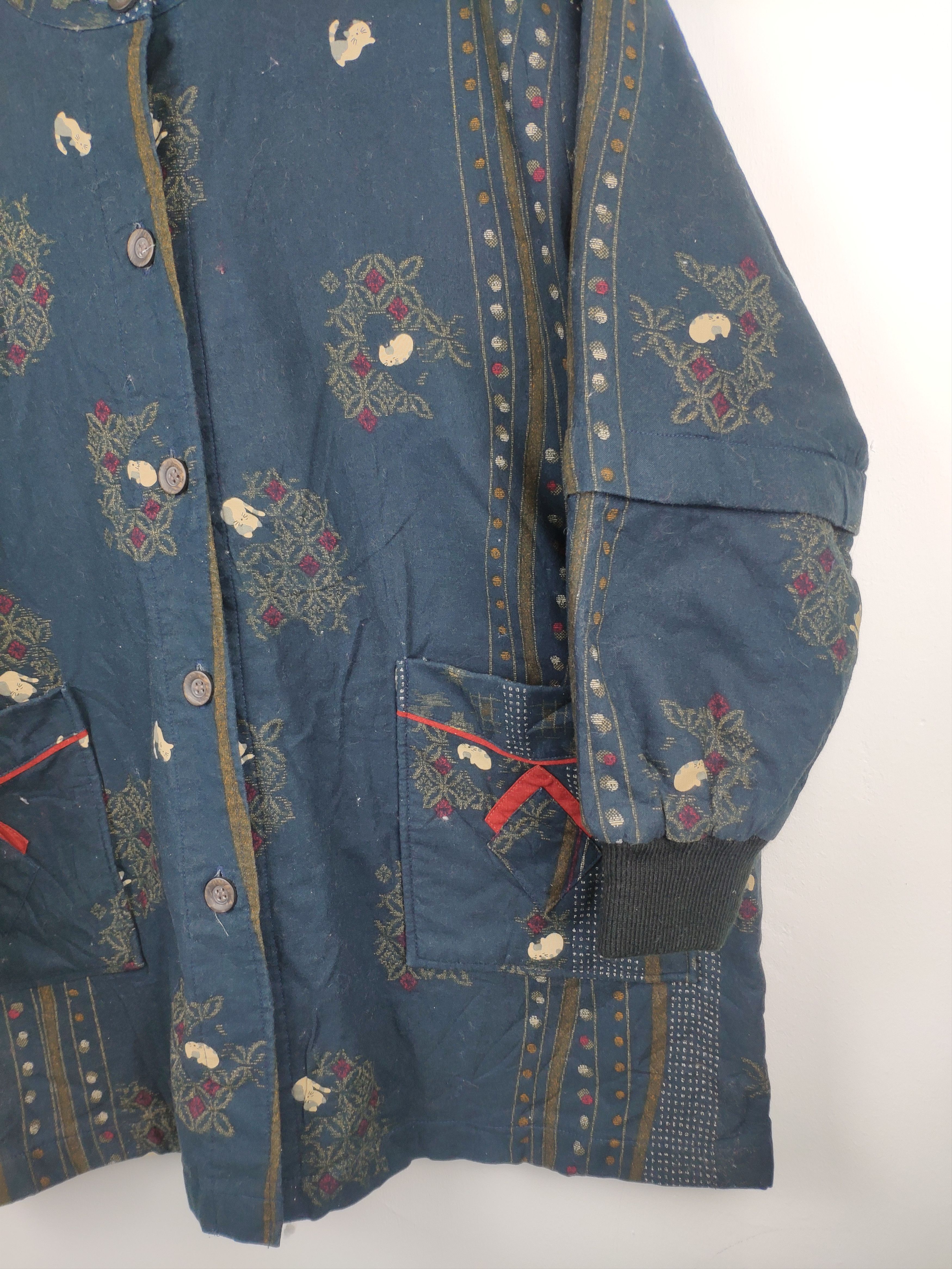 Japanese Brand × Le Grande Bleu (L.G.B.) × Vintage Steal 💥 Vintage Japanese Cardigan Jacket Fullprint Size US M / EU 48-50 / 2 - 2 Thumbnail
