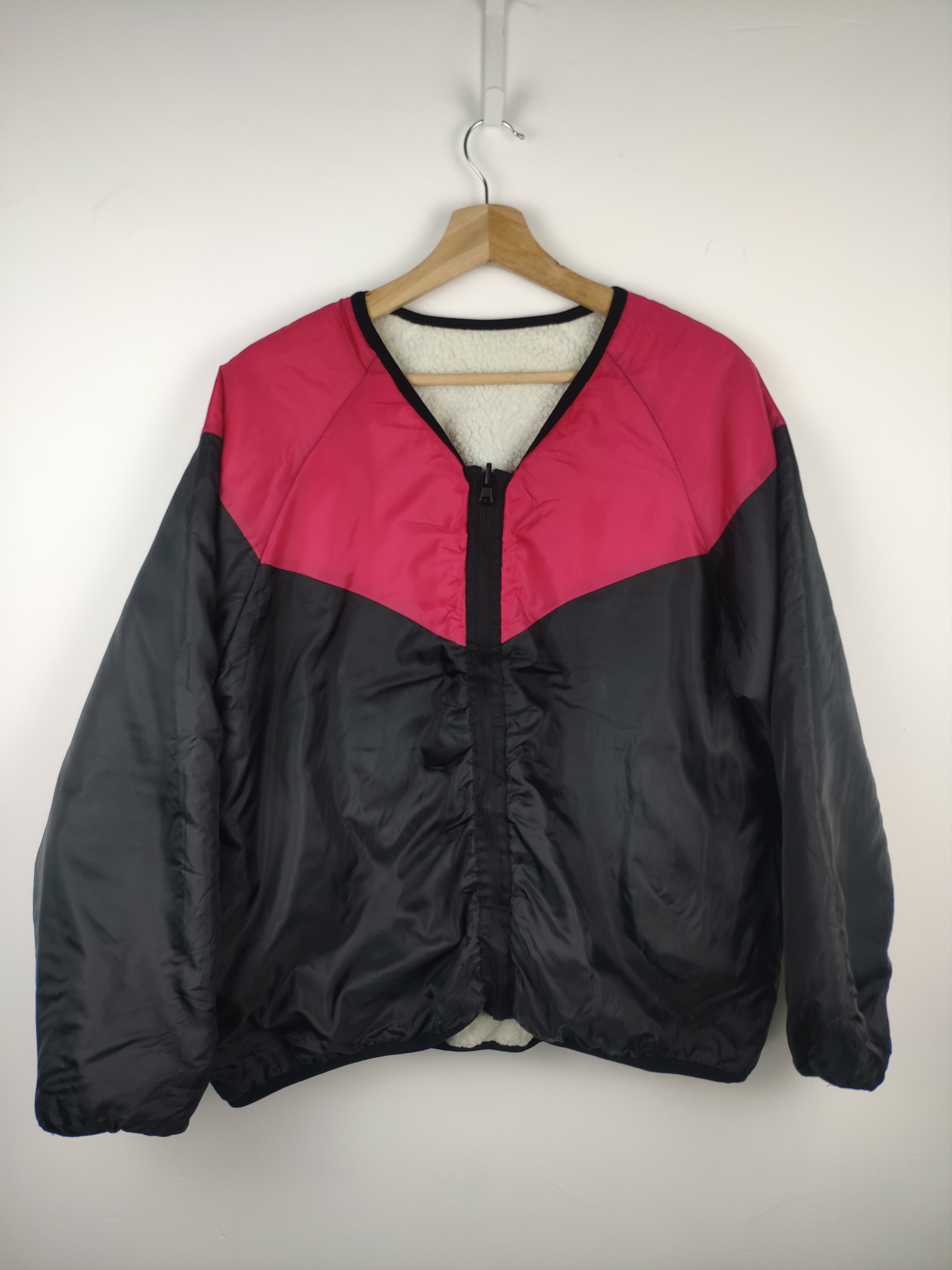Steal 💥 Vintage Cropped Cardigan Sherpa Reversible Jacket