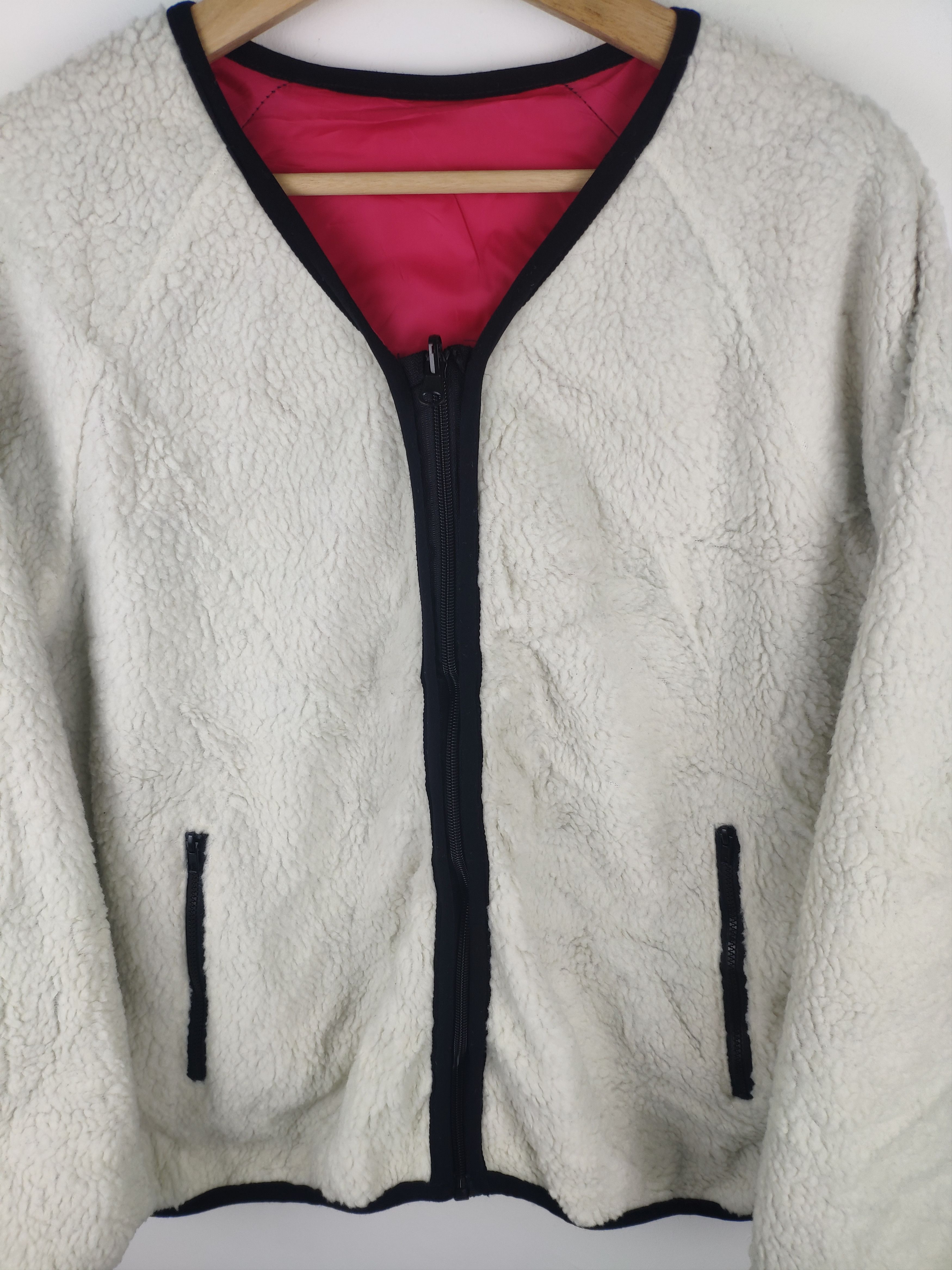 Japanese Brand Steal 💥 Vintage Cropped Cardigan Sherpa Reversible Jacket Size US M / EU 48-50 / 2 - 8 Thumbnail