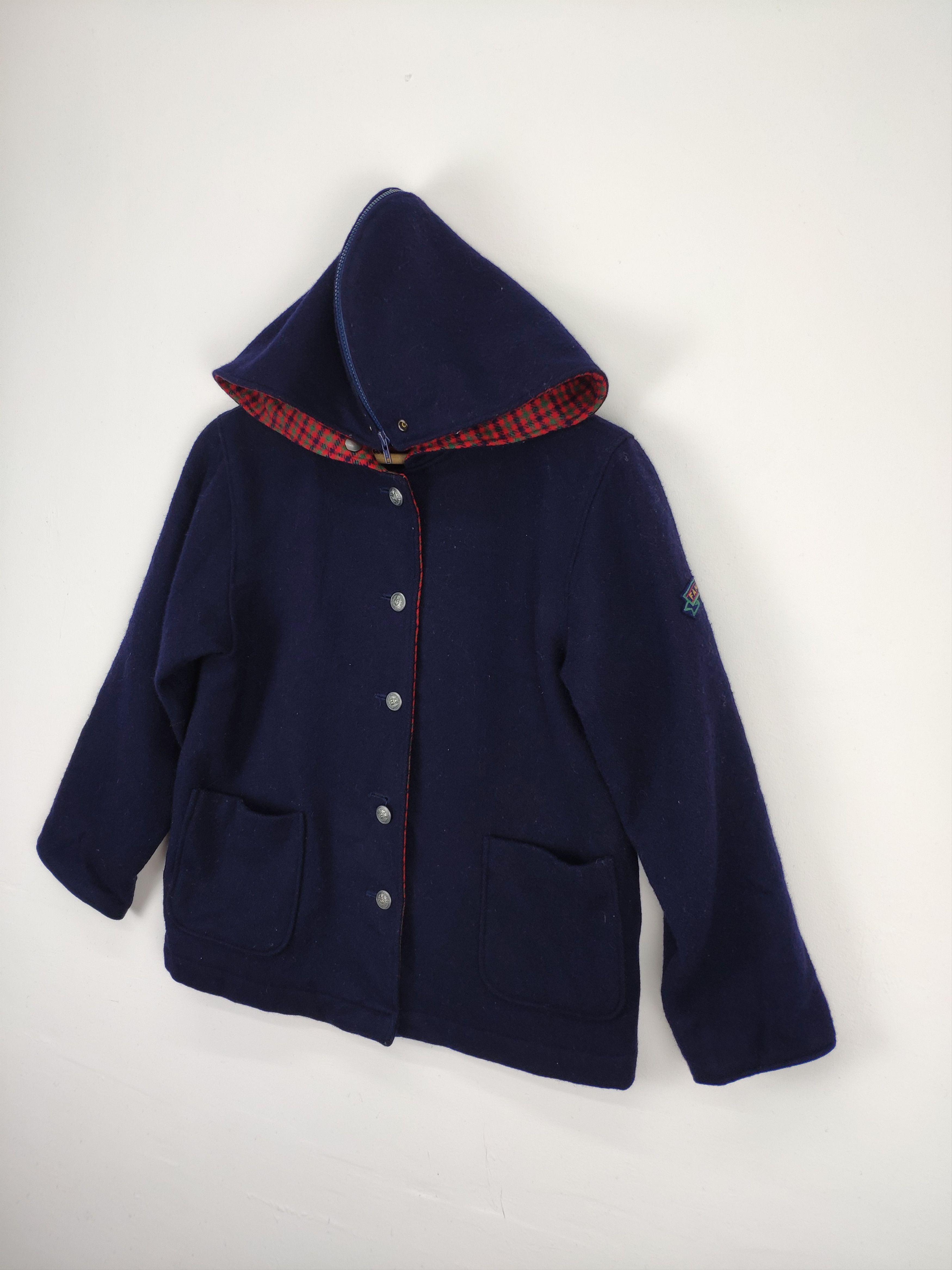 Le Grande Bleu (L.G.B.) × Vintage Vintage Japanese Wool Hooded Jacket Size US S / EU 44-46 / 1 - 2 Thumbnail