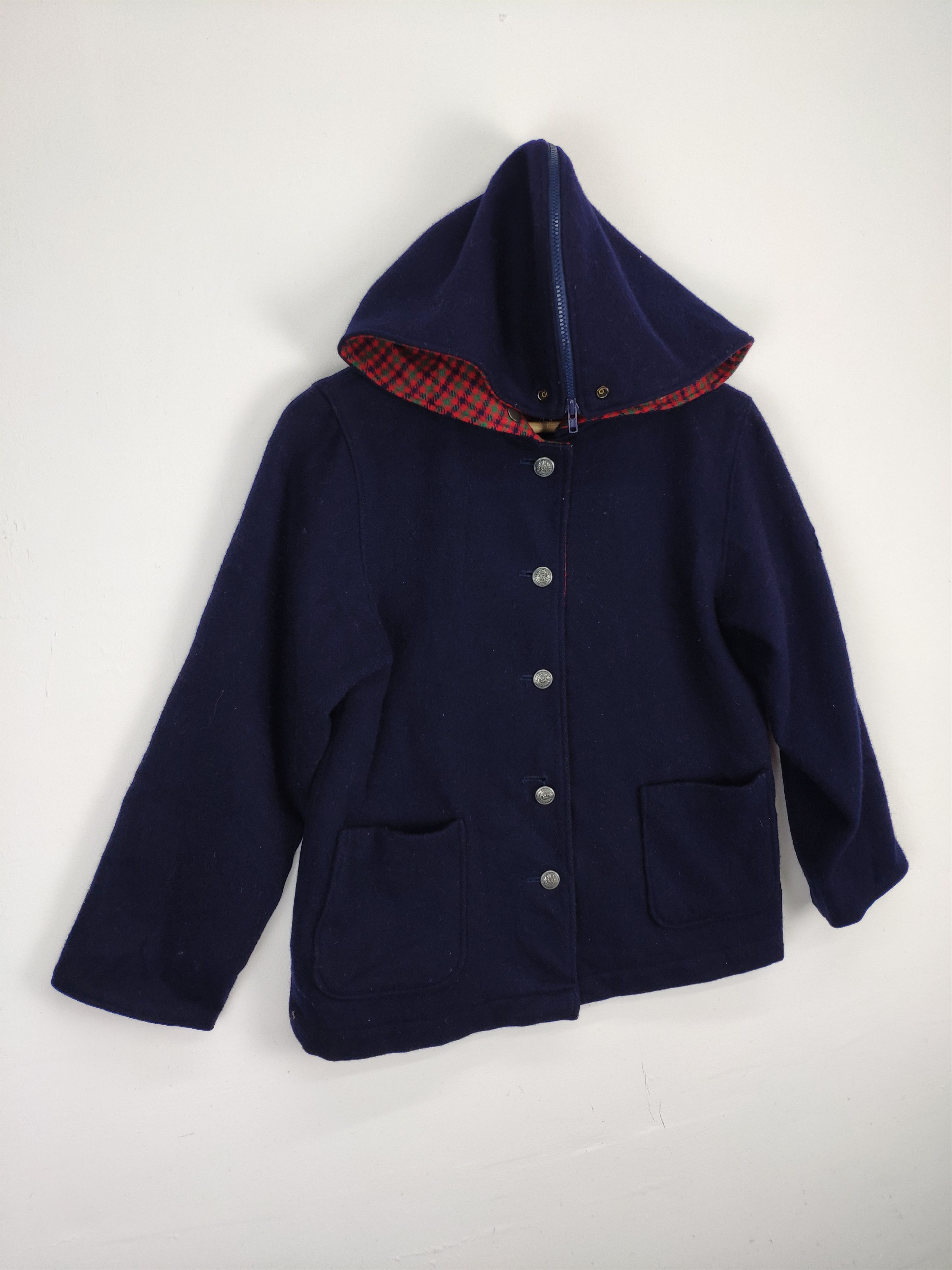 Le Grande Bleu (L.G.B.) × Vintage Vintage Japanese Wool Hooded Jacket Size US S / EU 44-46 / 1 - 3 Thumbnail