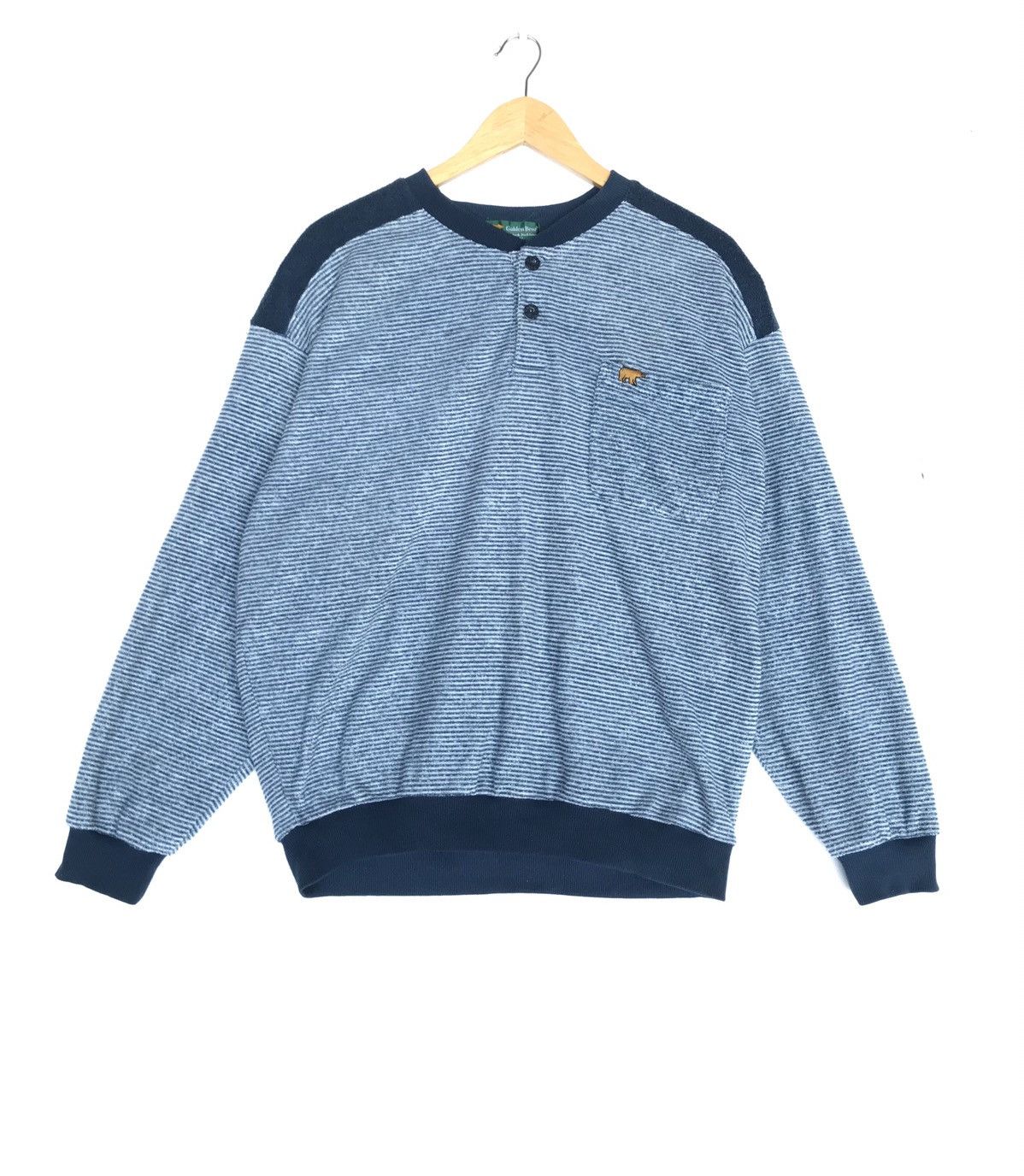 Golden Bear × Vintage Vintage Golden Bear Striped Sweatshirt Size US M / EU 48-50 / 2 - 1 Thumbnail