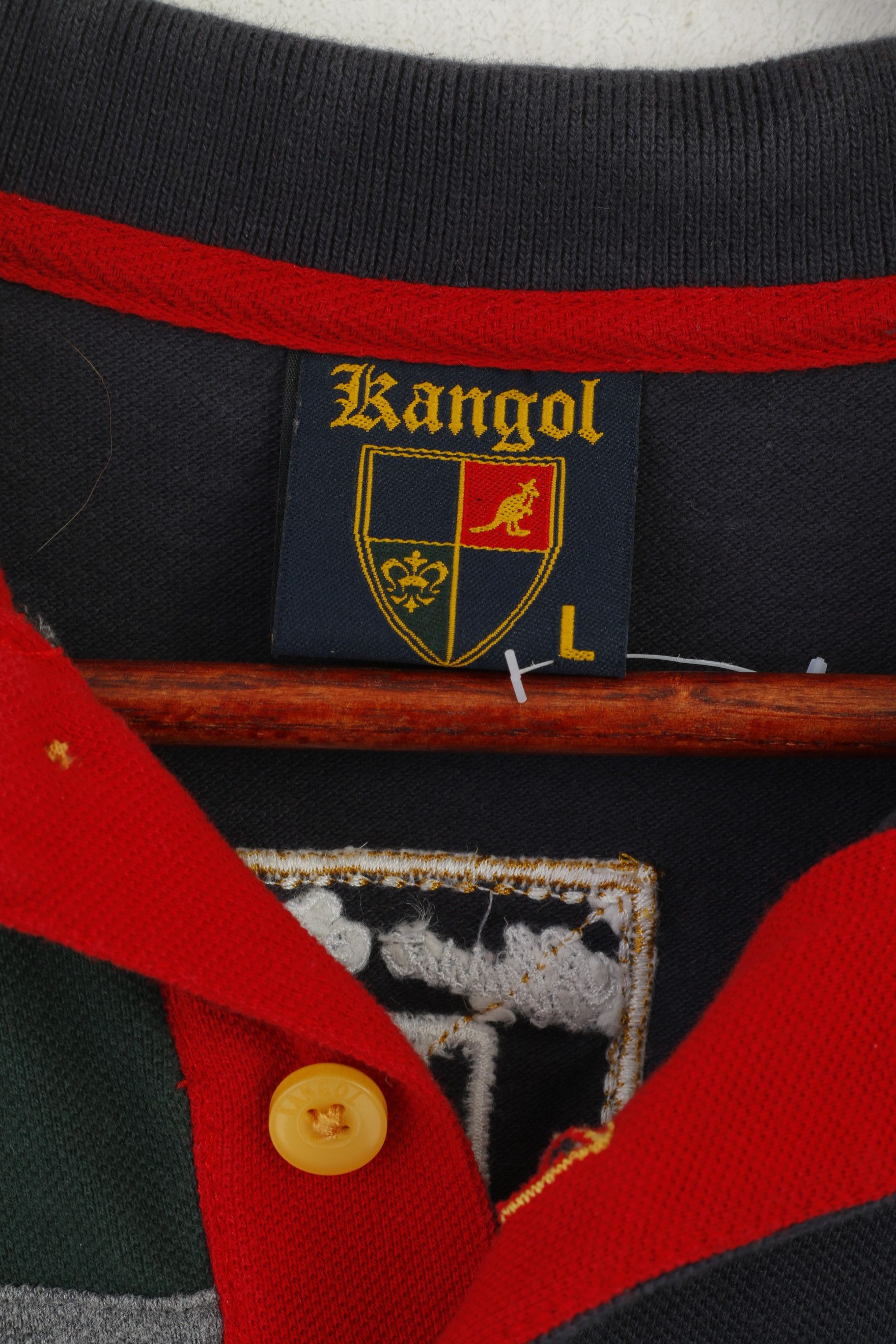 Kangol × Vintage Kangol Men L Polo Shirt Navy Cotton Embroidered 1307 Size US L / EU 52-54 / 3 - 4 Thumbnail