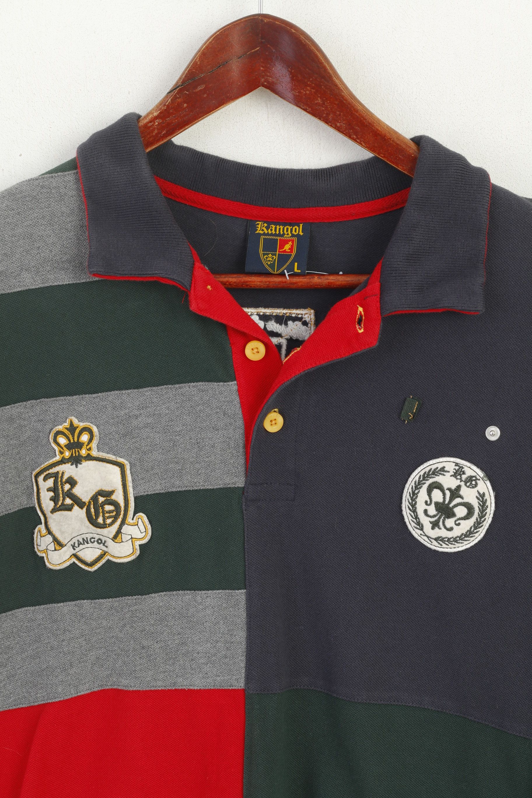 Kangol × Vintage Kangol Men L Polo Shirt Navy Cotton Embroidered 1307 Size US L / EU 52-54 / 3 - 2 Thumbnail