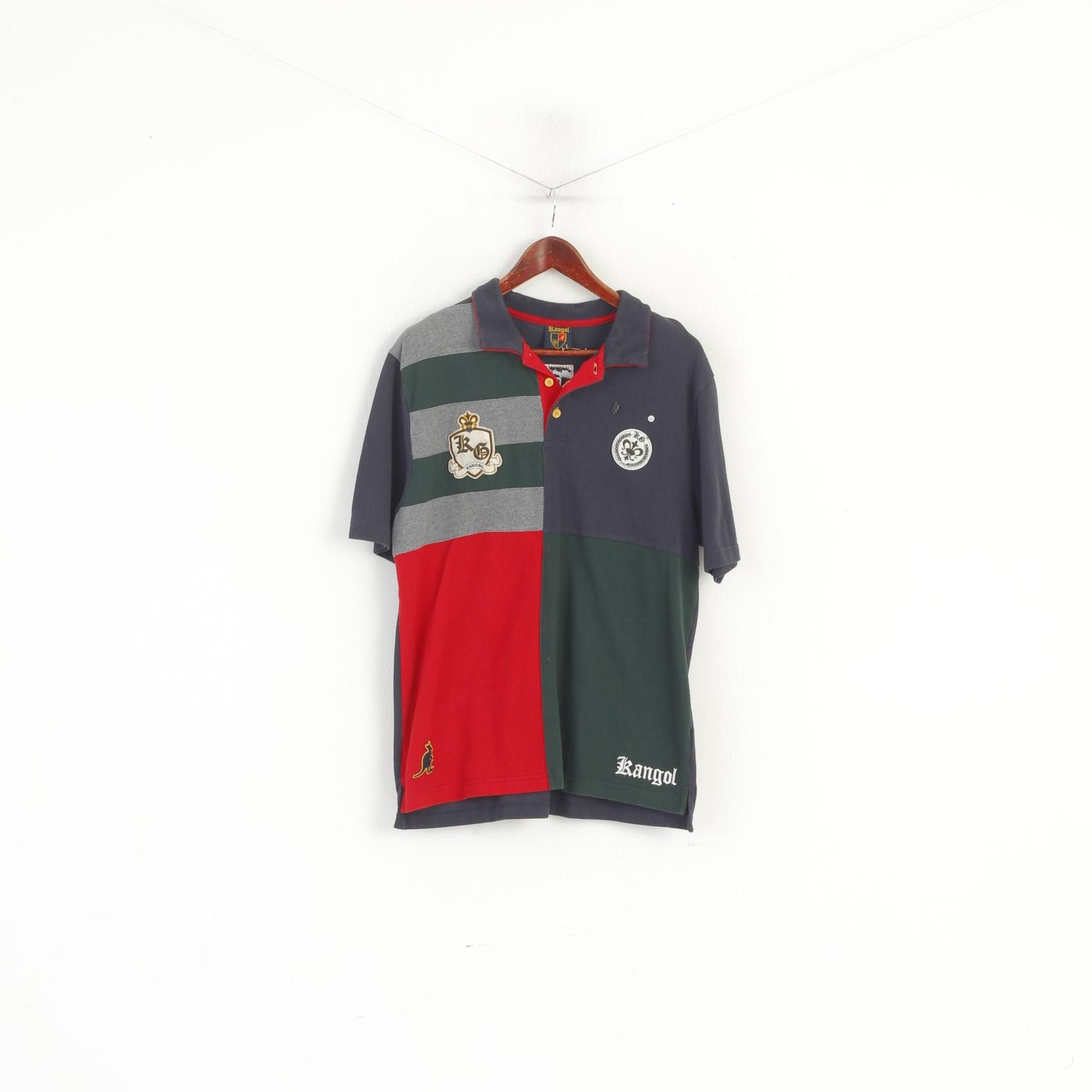 Kangol × Vintage Kangol Men L Polo Shirt Navy Cotton Embroidered 1307 Size US L / EU 52-54 / 3 - 1 Thumbnail