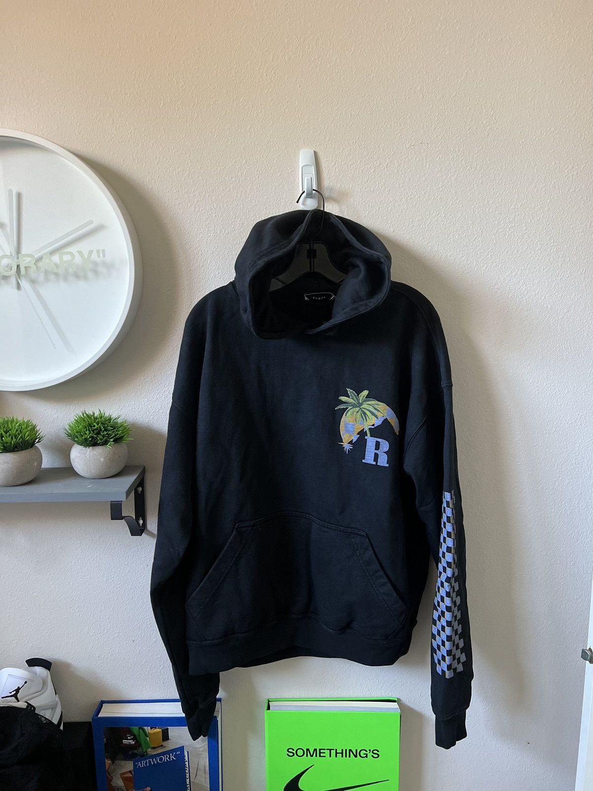 image of Rhude Tropics Hoodie in Black, Men's (Size Small)