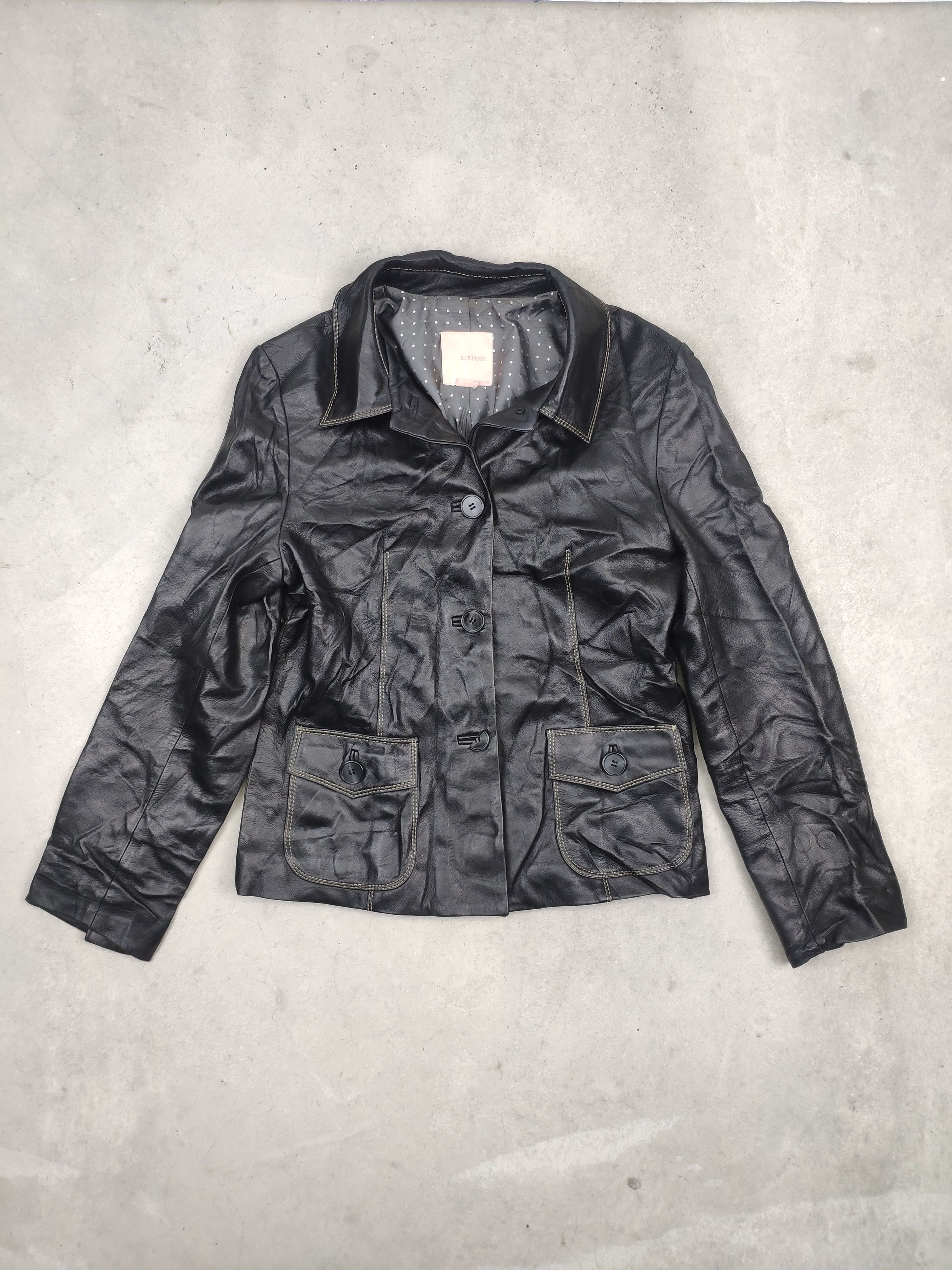 Vintage Vintage Leather Jacket Black Size S / US 4 / IT 40 - 1 Thumbnail