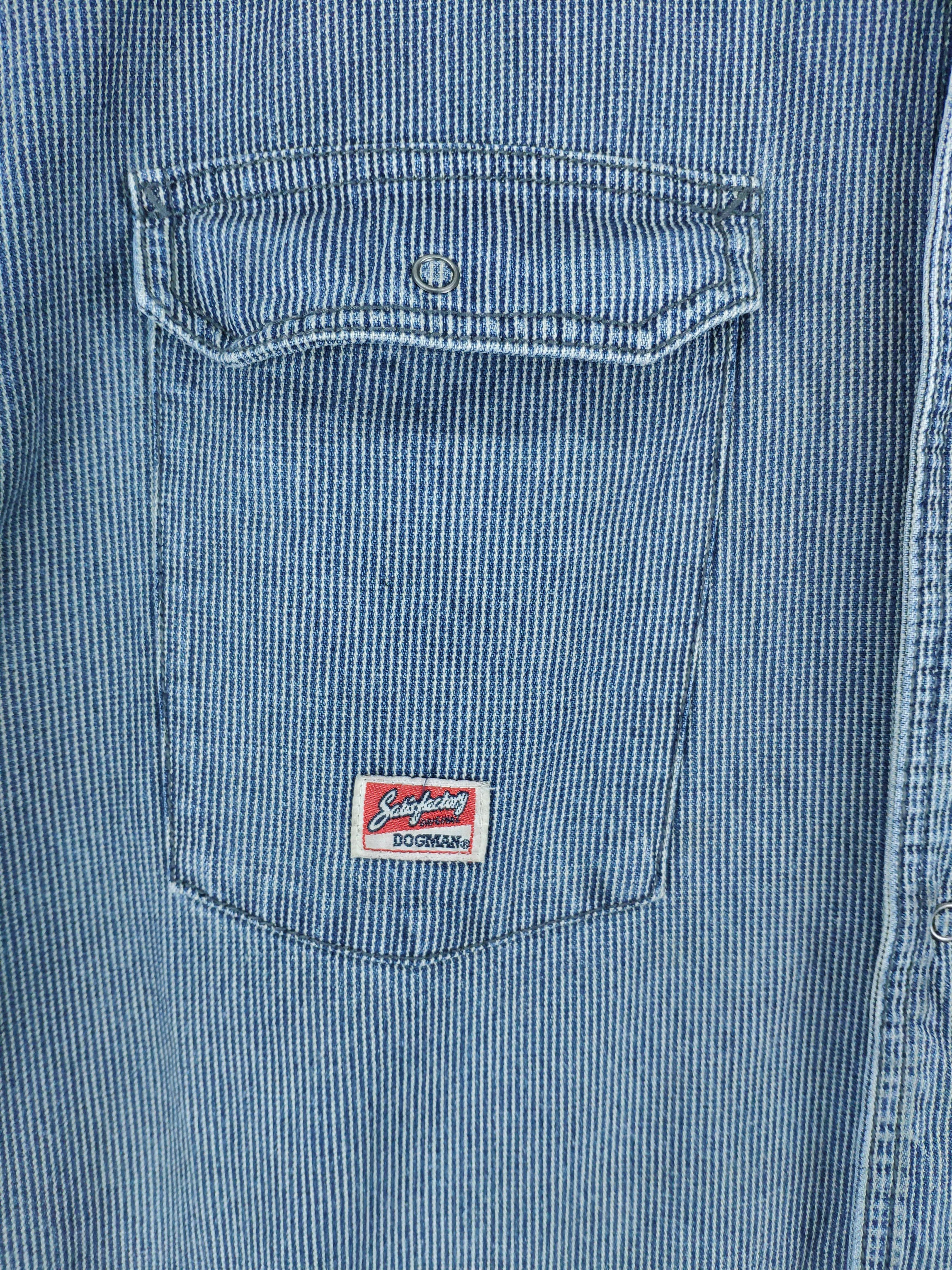 Japanese Brand Vintage Hickory Striped Shirt Snap Button Up by Dogman Size US L / EU 52-54 / 3 - 4 Thumbnail