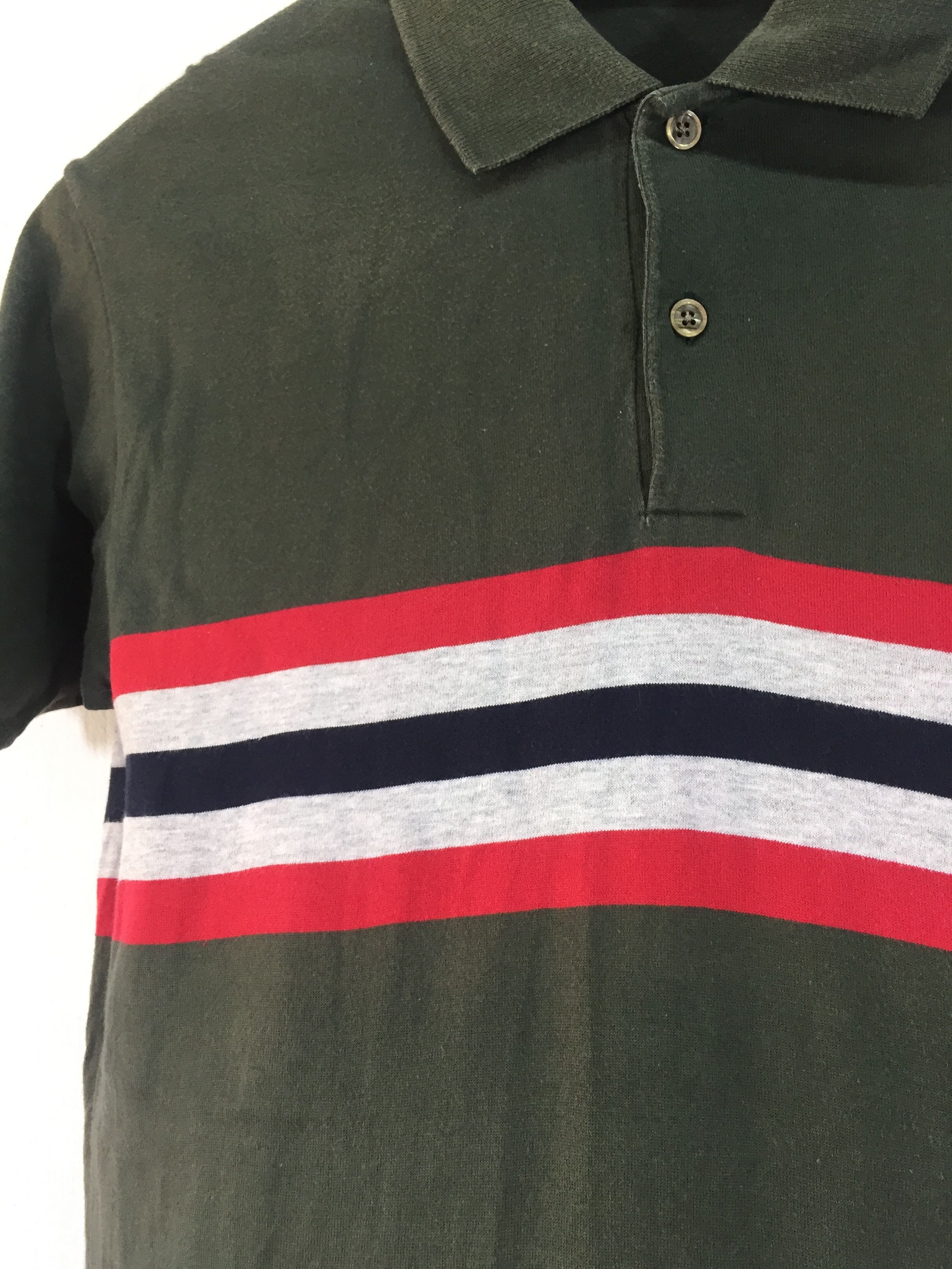Issey Miyake VINTAGE ISSEY MIYAKE POLO STRIPE Size US M / EU 48-50 / 2 - 4 Thumbnail