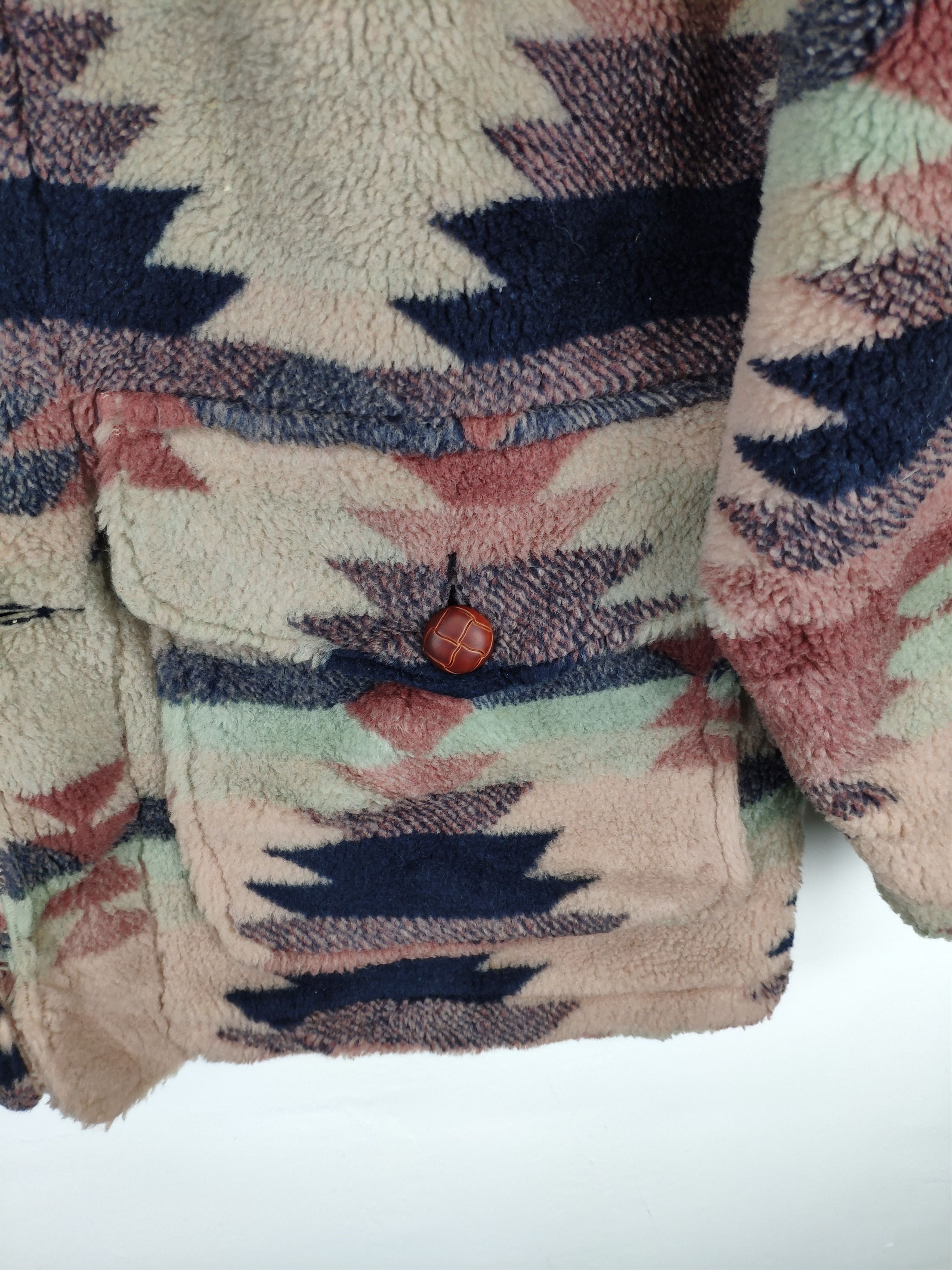 Japanese Brand Vintage Cardigan Sherpa Native Navajo Style Size US L / EU 52-54 / 3 - 10 Thumbnail