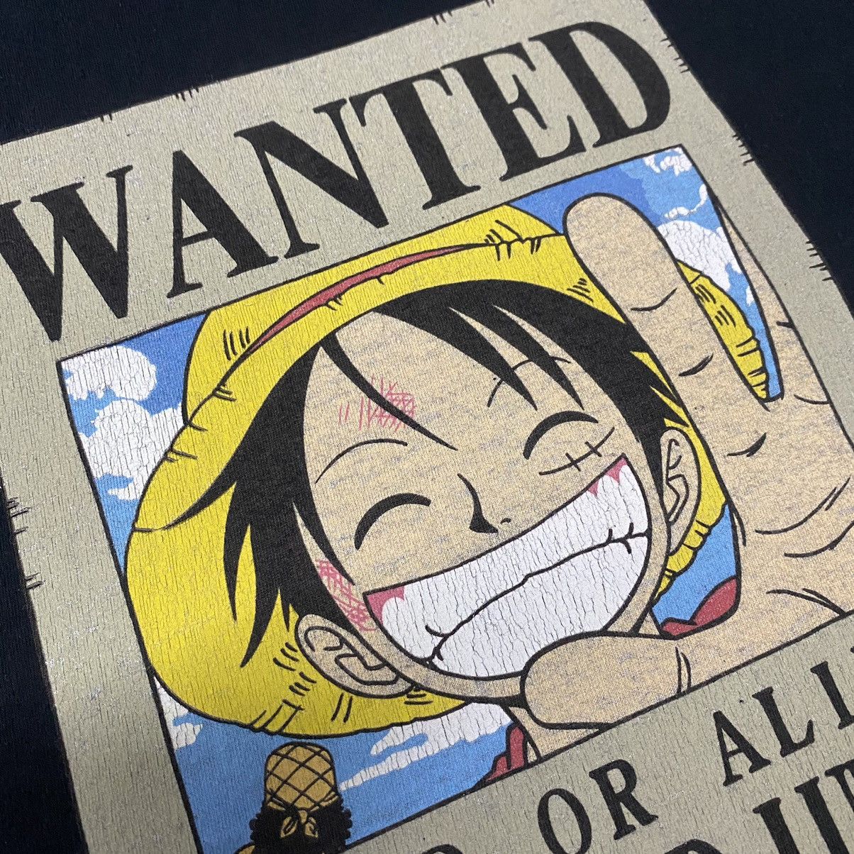 Anime 🔥Rare🔥One Piece Luffy Wanted Poster Manga Anime Tshirt Size US XL / EU 56 / 4 - 5 Thumbnail