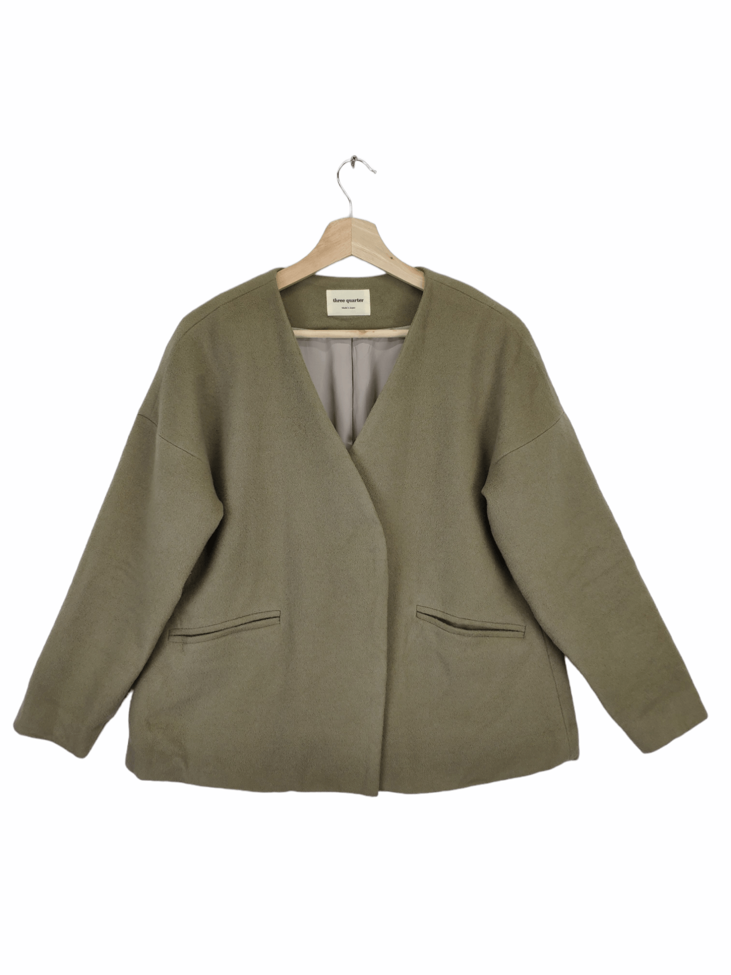 Japanese Brand × Vintage Vintage Wool Cardigan Tweed Jacket Three Quarter Size M / US 6-8 / IT 42-44 - 1 Thumbnail