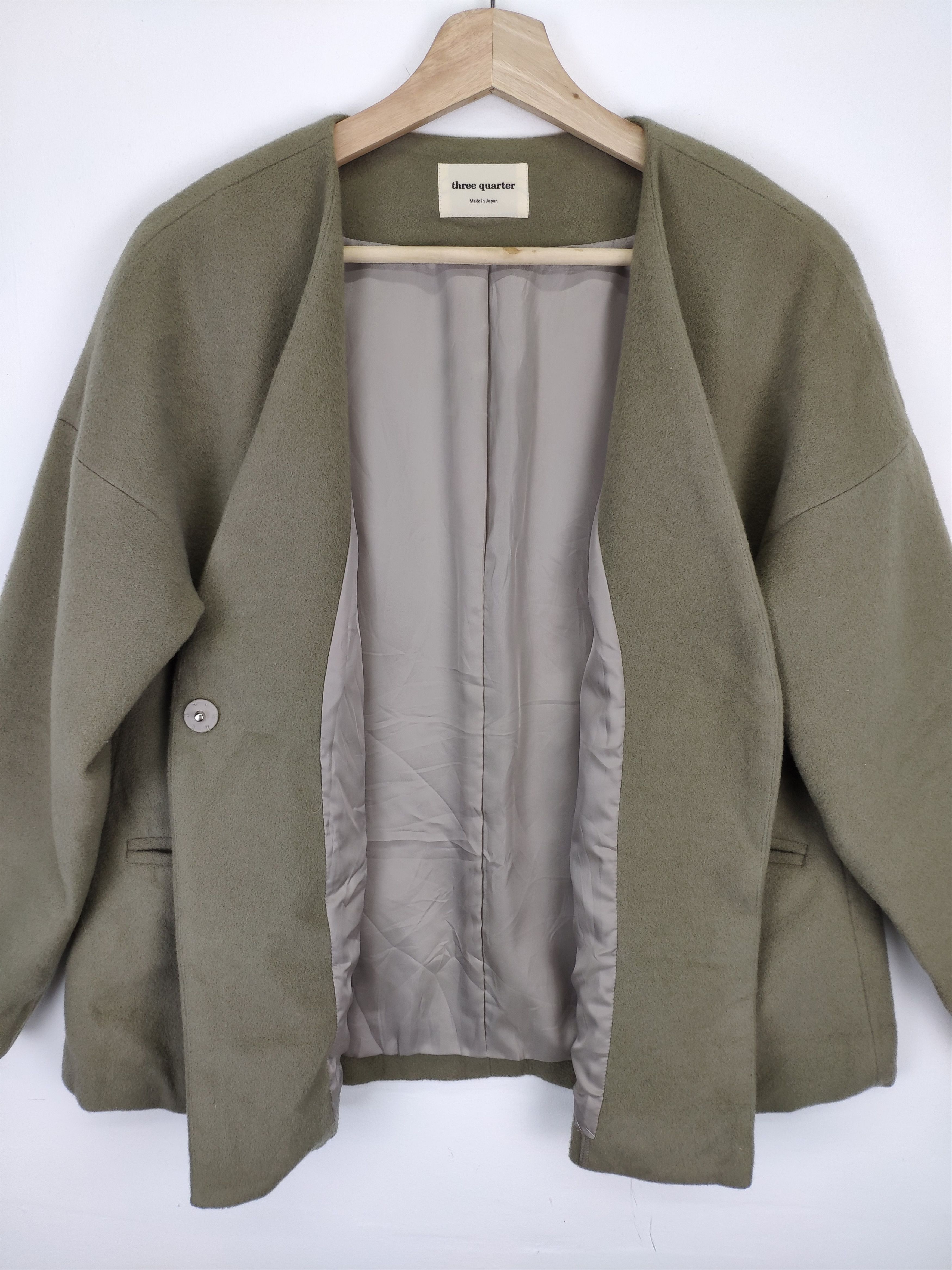 Japanese Brand × Vintage Vintage Wool Cardigan Tweed Jacket Three Quarter Size M / US 6-8 / IT 42-44 - 9 Thumbnail