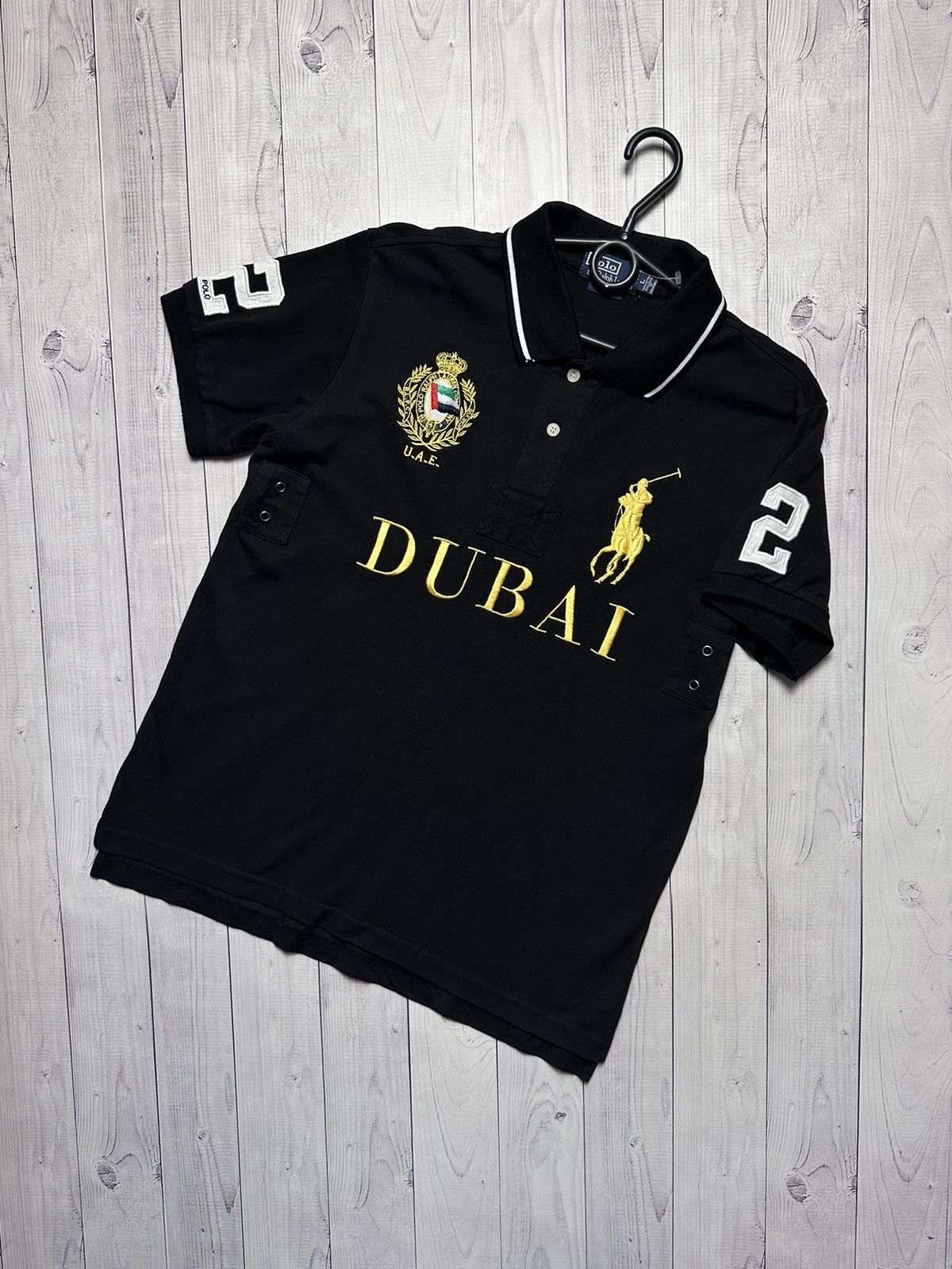 Vintage Vintage Polo Ralph Lauren Dubai size L ( like M) big logo Size US M / EU 48-50 / 2 - 1 Thumbnail
