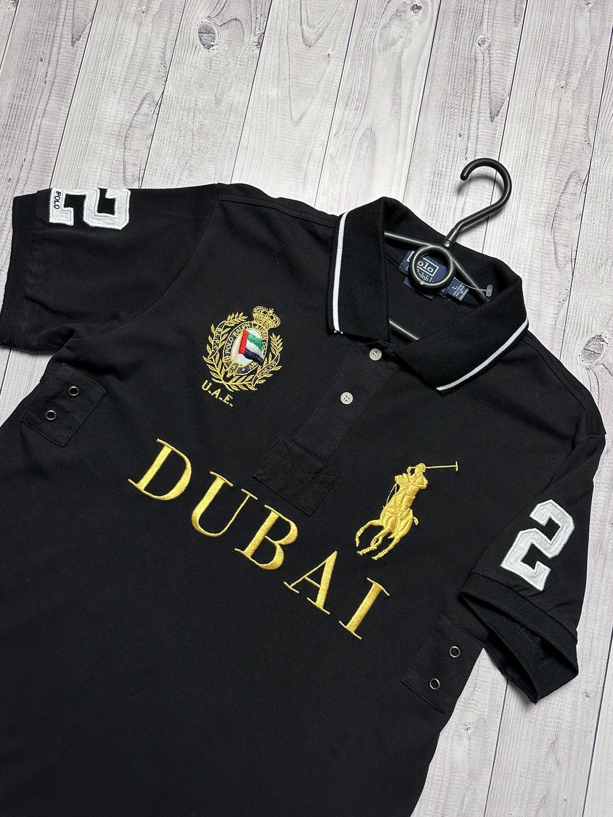Vintage Vintage Polo Ralph Lauren Dubai size L ( like M) big logo Size US M / EU 48-50 / 2 - 2 Thumbnail