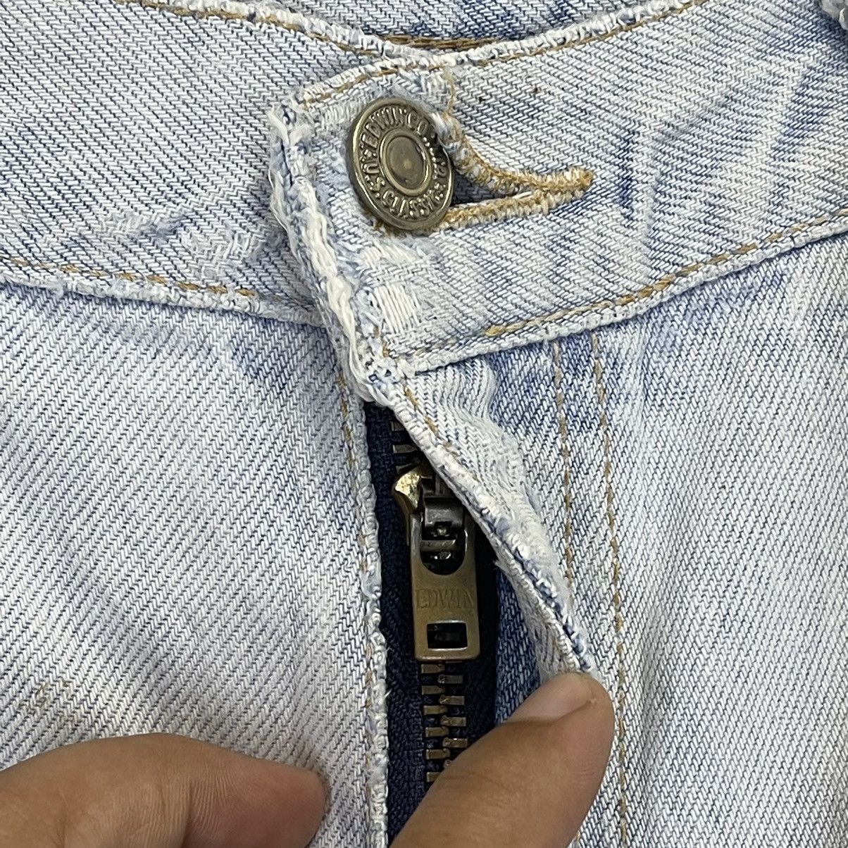 Edwin Vintage Edwin Us Classic Light Blue Distressed Jeans 30x29.5 Size US 30 / EU 46 - 11 Thumbnail