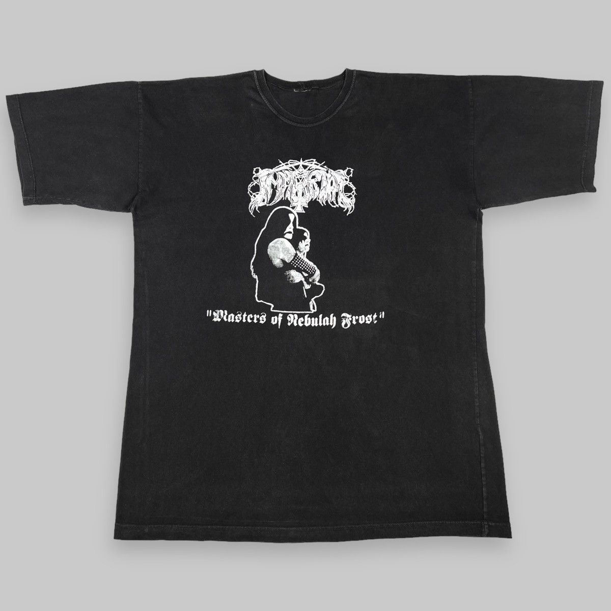 image of Band Tees x Black Vintage Immortal ‘Masters Of Nebulah Frost’ Metal T Shirt in Black (Size XL)