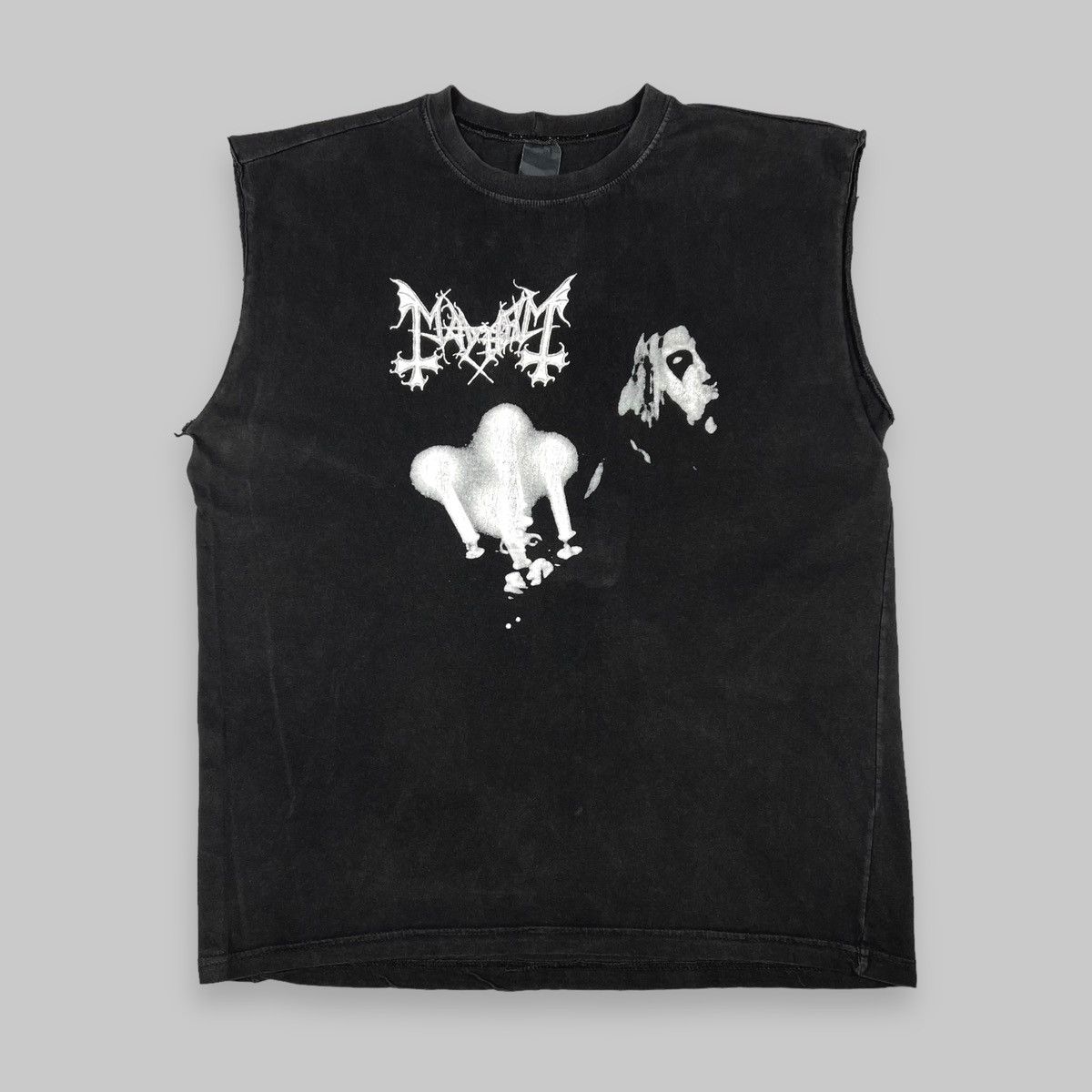 Band Tees Vintage Mayhem ‘Candelabra’ Sleeveless Cut Off T Shirt Size US XL / EU 56 / 4 - 1 Thumbnail
