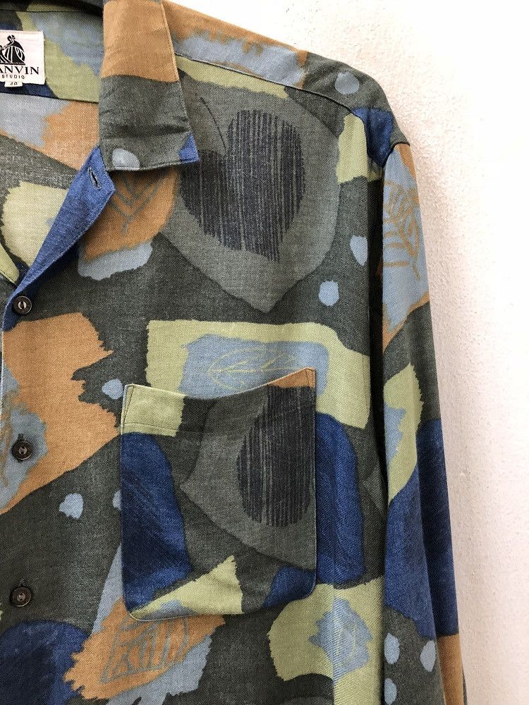 Lanvin Lanvin Studio Abstract Art Long Sleeve Rayon Shirt Size US M / EU 48-50 / 2 - 6 Thumbnail
