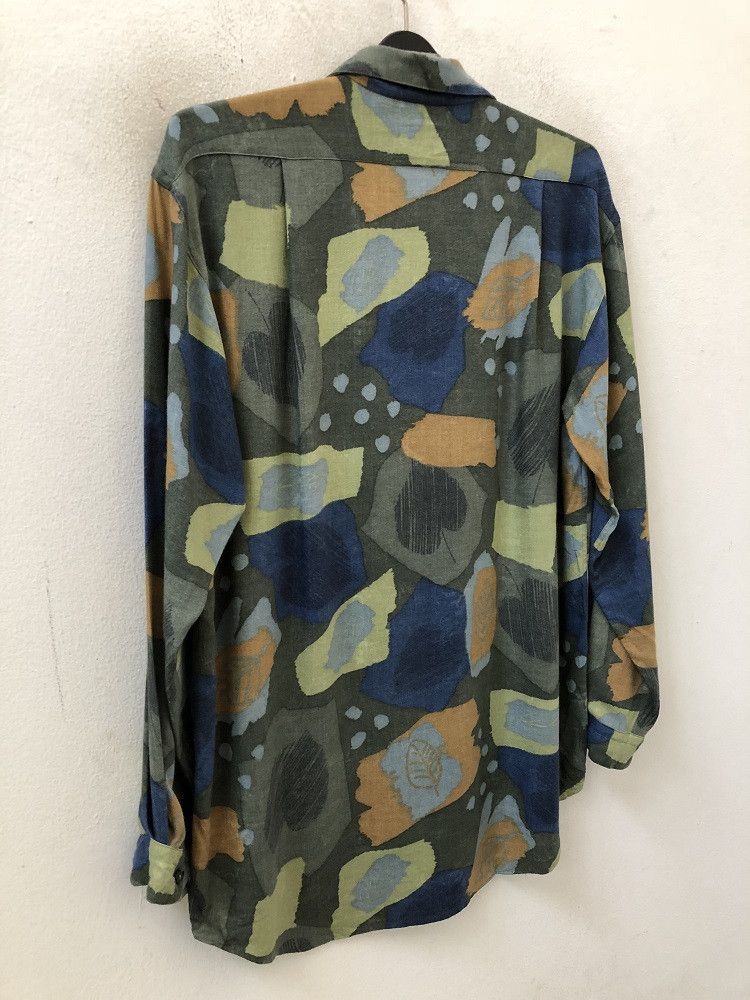 Lanvin Lanvin Studio Abstract Art Long Sleeve Rayon Shirt Size US M / EU 48-50 / 2 - 9 Thumbnail
