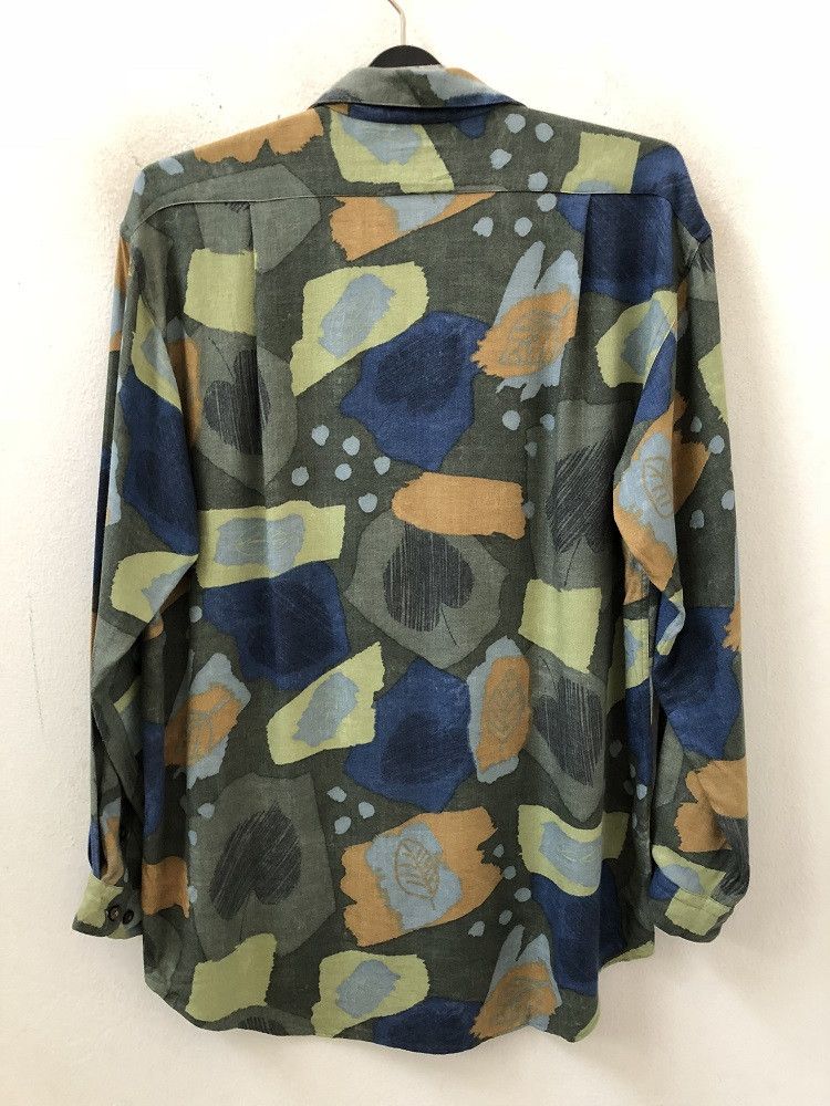 Lanvin Lanvin Studio Abstract Art Long Sleeve Rayon Shirt Size US M / EU 48-50 / 2 - 8 Thumbnail