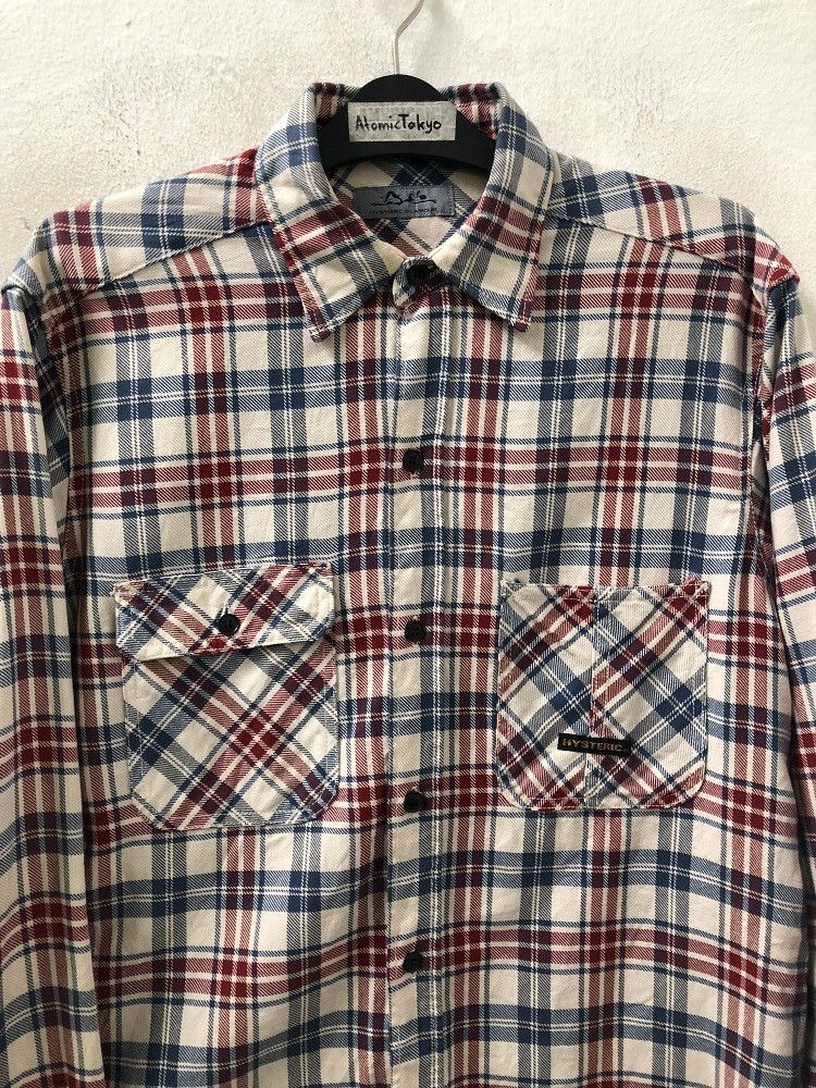 Flannel × Hysteric Glamour HG Japan Double Pocket Plaid Check Baggy Flannel Shirt Size US L / EU 52-54 / 3 - 2 Thumbnail