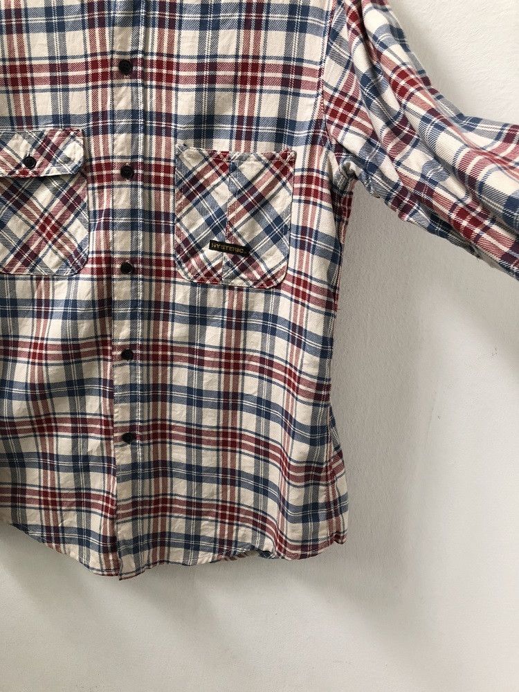Flannel × Hysteric Glamour HG Japan Double Pocket Plaid Check Baggy Flannel Shirt Size US L / EU 52-54 / 3 - 3 Thumbnail
