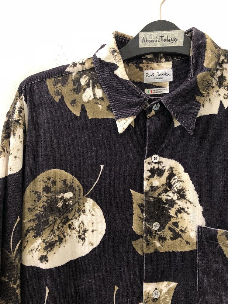 Paul Smith Paul Smith London Big Leaf Baggy Corduroy Button Shirt Size US L / EU 52-54 / 3 - 3 Thumbnail