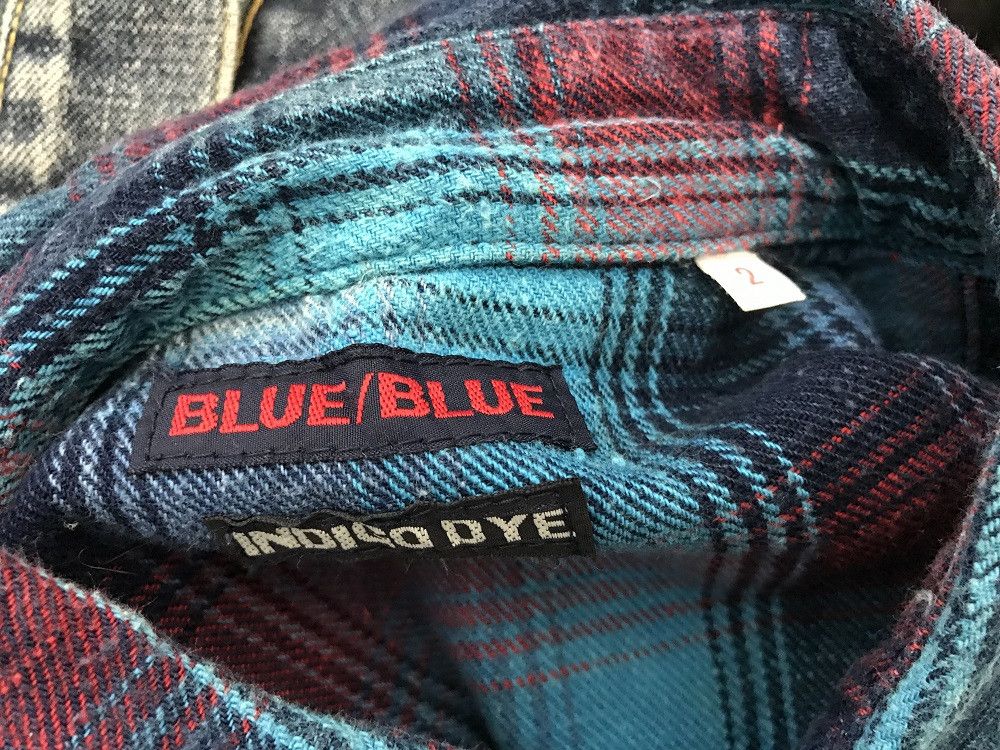 Blue Blue Japan × Flannel BLUE BLUE Plaid Check Indigo Dye Flannel Shirt Size US S / EU 44-46 / 1 - 8 Thumbnail