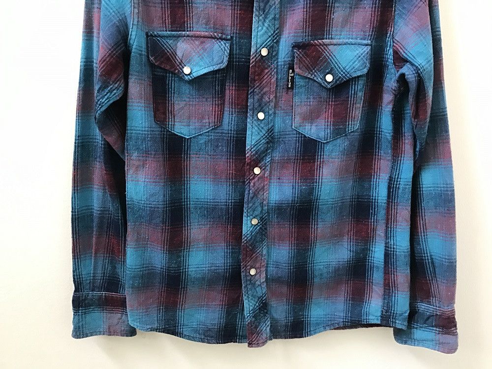 Blue Blue Japan × Flannel BLUE BLUE Plaid Check Indigo Dye Flannel Shirt Size US S / EU 44-46 / 1 - 3 Thumbnail