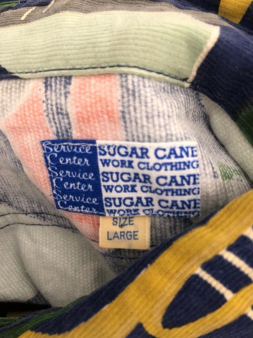 Sugar Cane × Toyo Enterprises Sugar Cane Japan Instrumental Pop Art Striped Baggy Shirt Size US L / EU 52-54 / 3 - 13 Thumbnail
