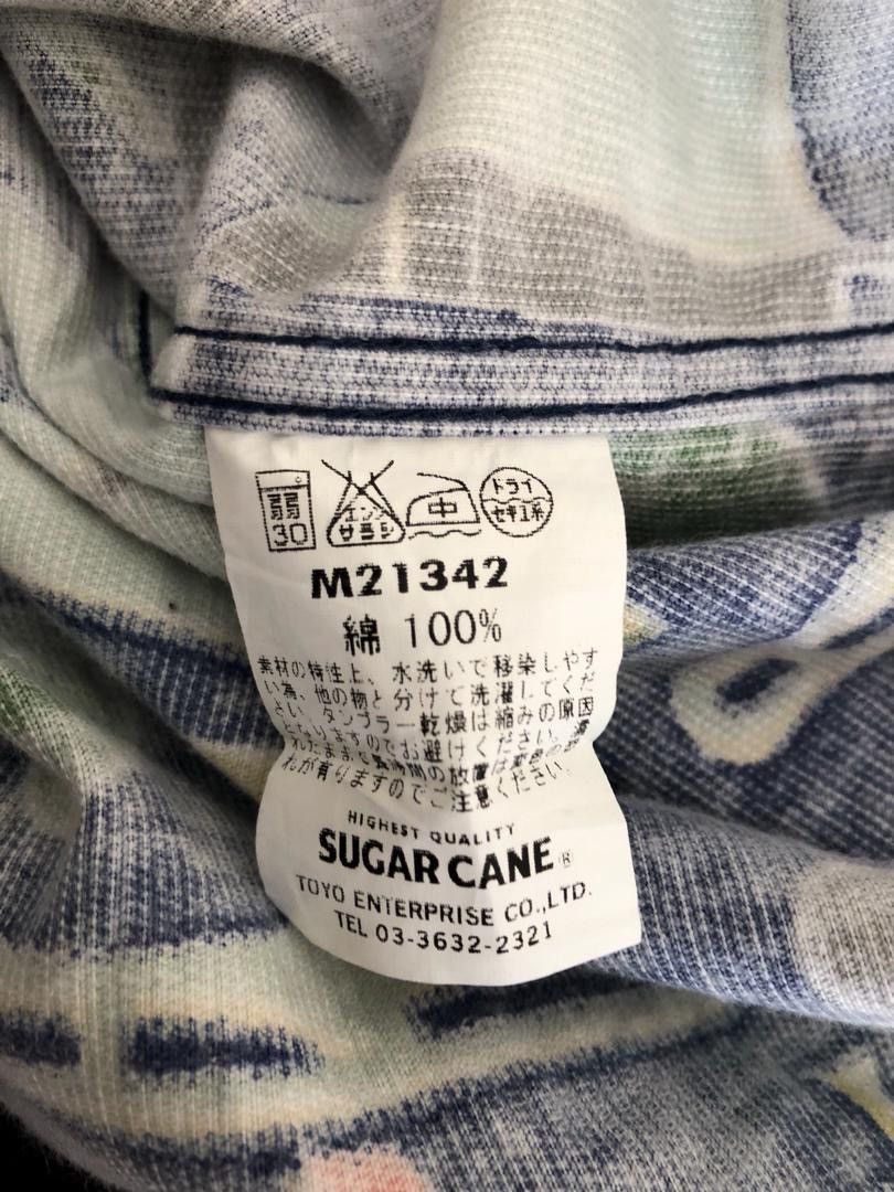 Sugar Cane × Toyo Enterprises Sugar Cane Japan Instrumental Pop Art Striped Baggy Shirt Size US L / EU 52-54 / 3 - 15 Thumbnail