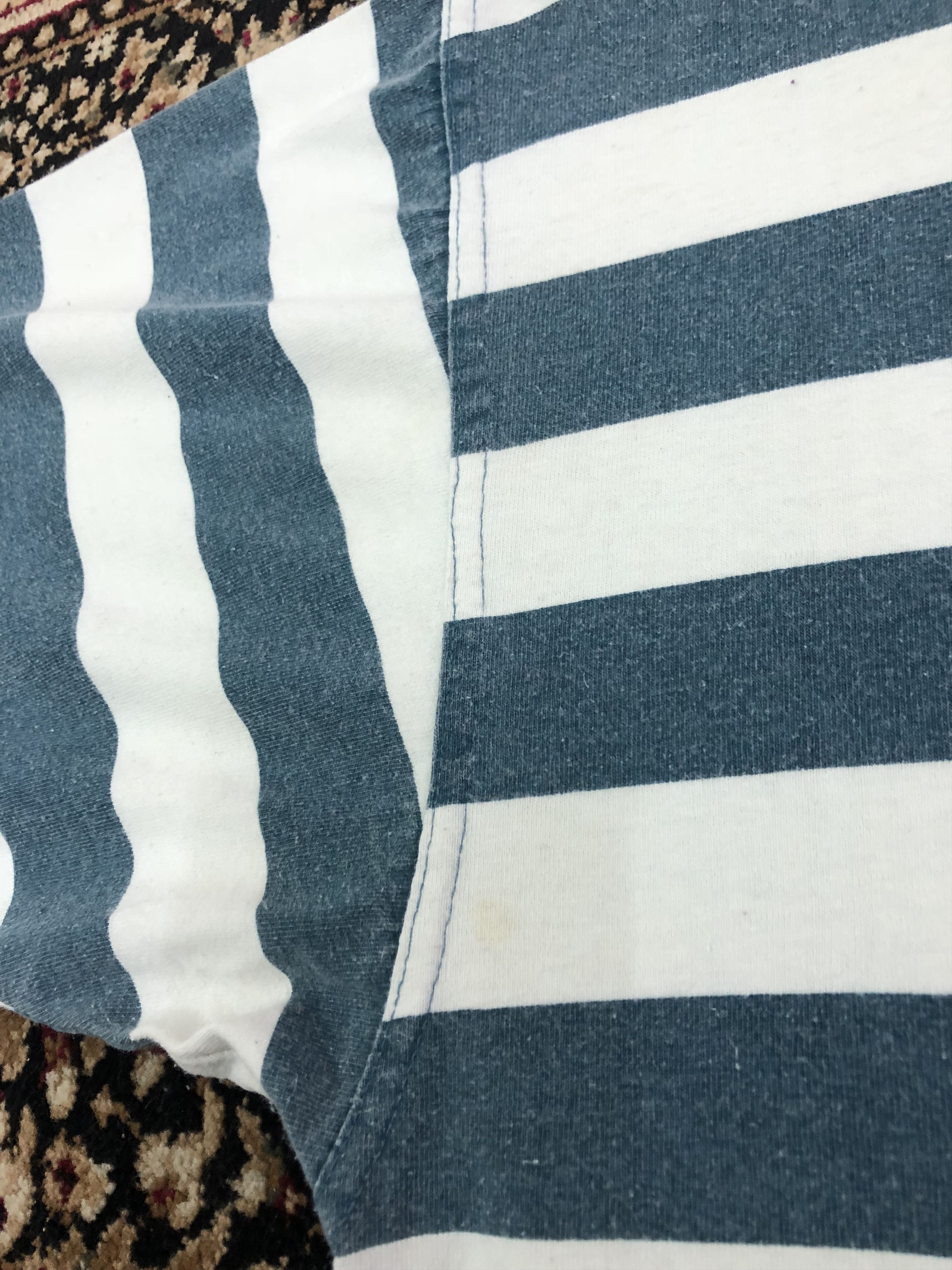 Levi's × Vintage 90s Levi's Embroidery Spell Out Border Striped t shirt Size US M / EU 48-50 / 2 - 9 Thumbnail