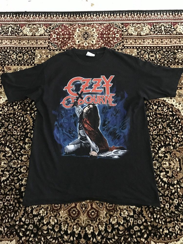 Band Tees × Ozzy Osbourne 90s Ozzy Osbourne 1991 Blizzard Of Ozz Heavy Metal t shirt Size US L / EU 52-54 / 3 - 9 Thumbnail