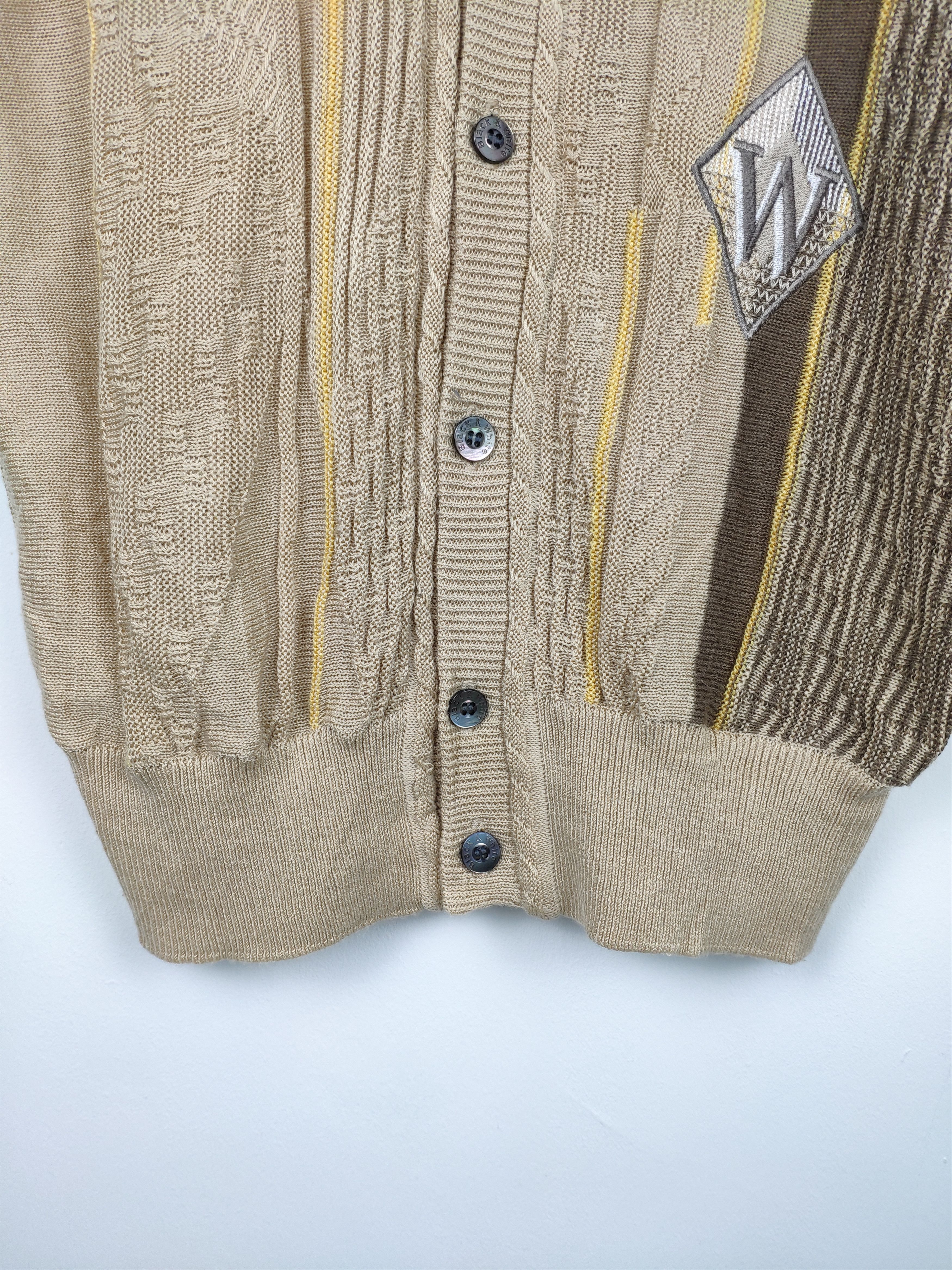 Aran Isles Knitwear × Japanese Brand × Vintage Vintage Knit Vest Cardigan Sweater Black & White Size US M / EU 48-50 / 2 - 5 Thumbnail