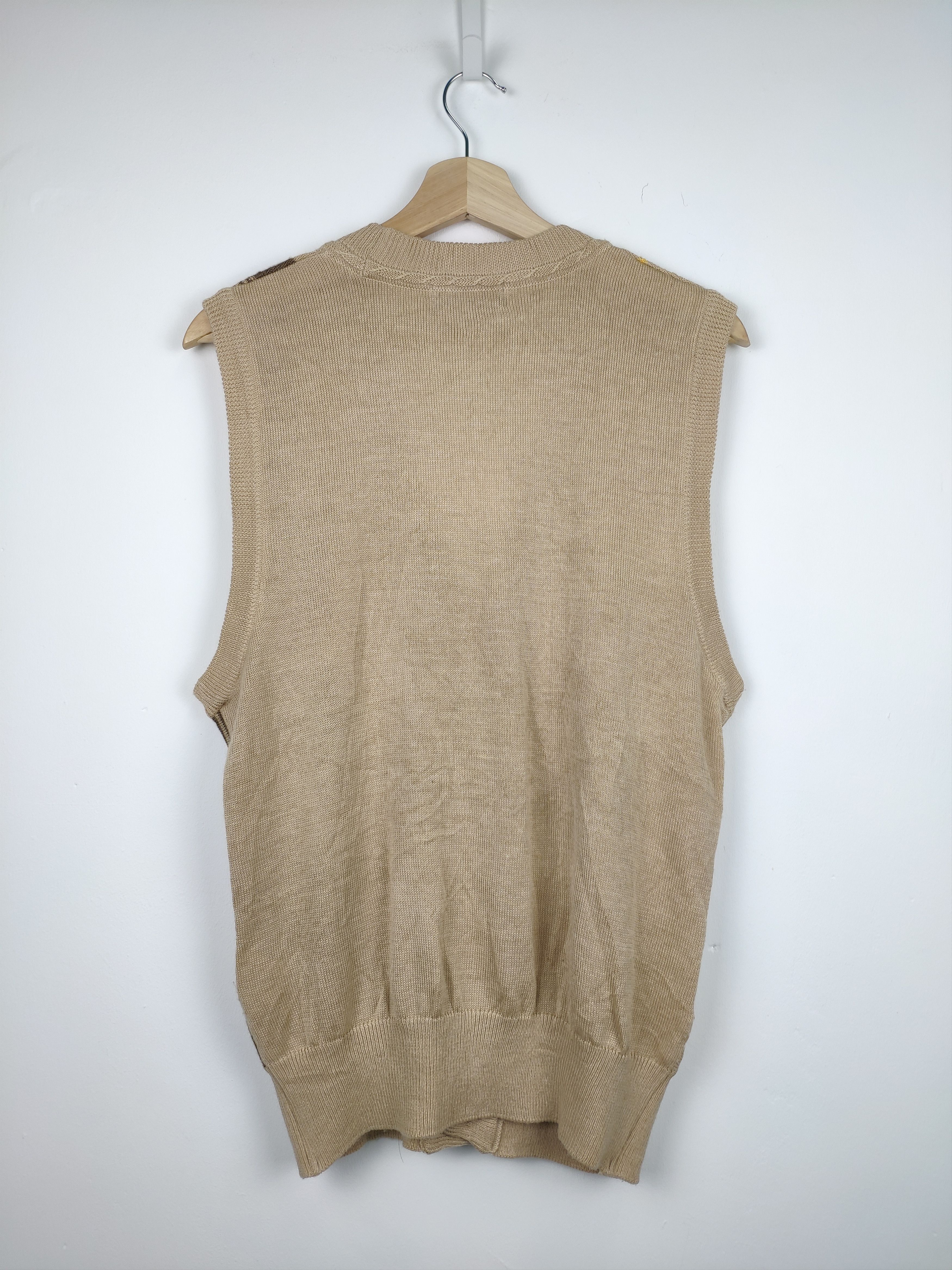 Aran Isles Knitwear × Japanese Brand × Vintage Vintage Knit Vest Cardigan Sweater Black & White Size US M / EU 48-50 / 2 - 9 Thumbnail