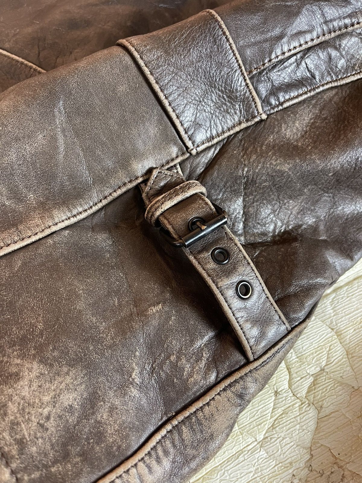 Vintage 🔥 Vintage Time & Tide Biker leather Jacket Size US M / EU 48-50 / 2 - 5 Thumbnail
