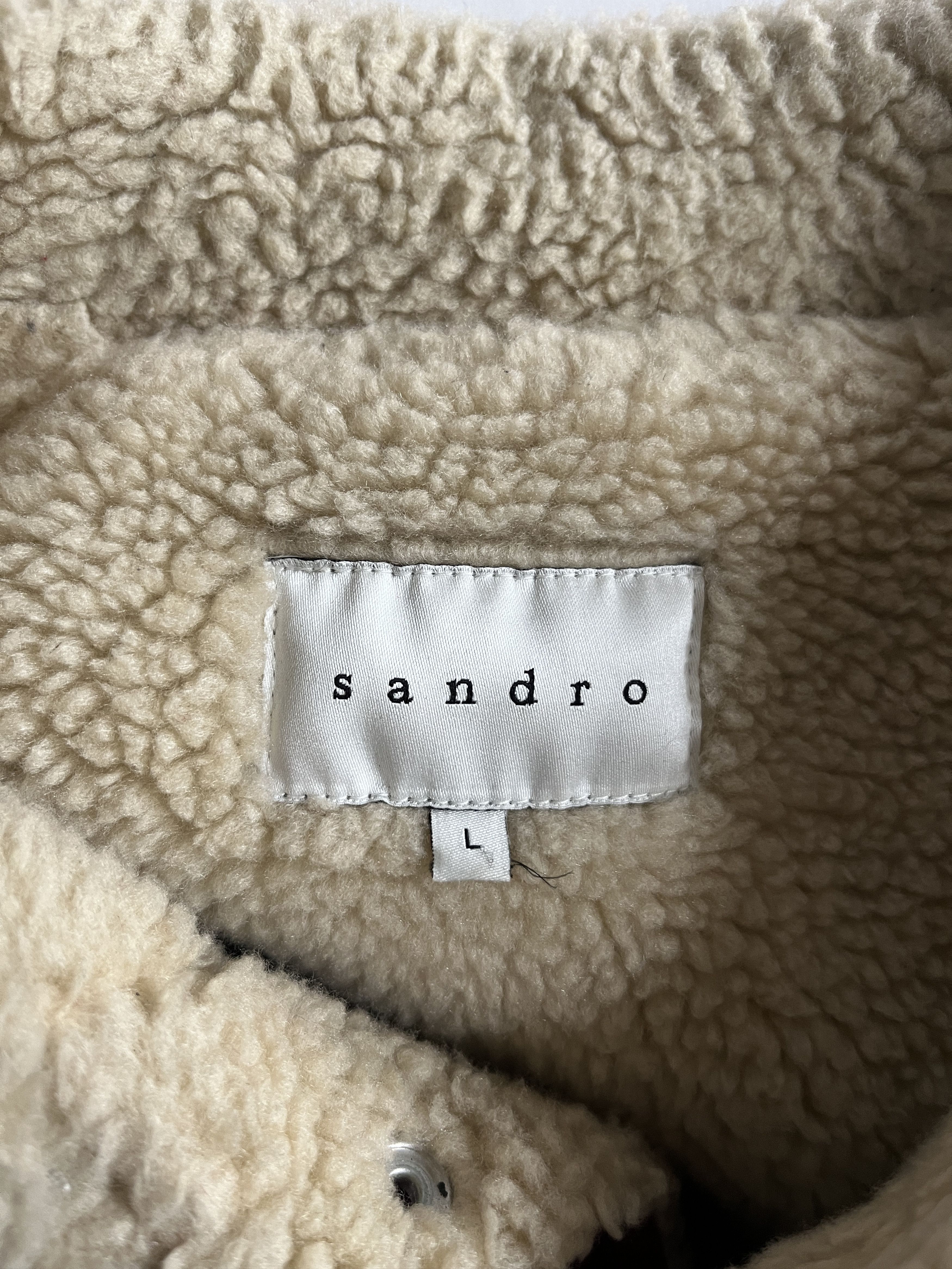 Sandro Sandro Sherpa Fleece lined wool plaid flannel jacket L Size US L / EU 52-54 / 3 - 6 Thumbnail