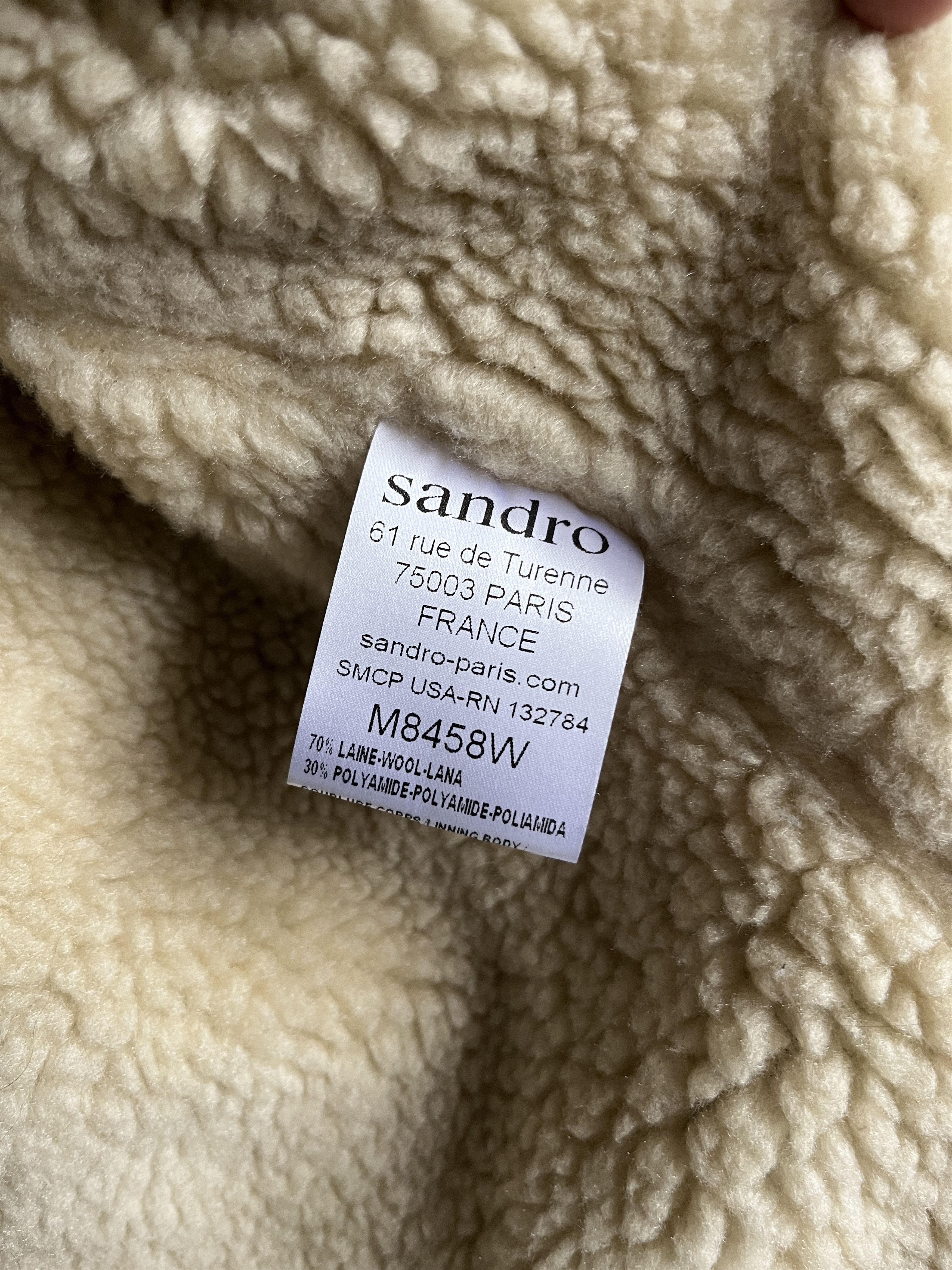Sandro Sandro Sherpa Fleece lined wool plaid flannel jacket L Size US L / EU 52-54 / 3 - 7 Thumbnail