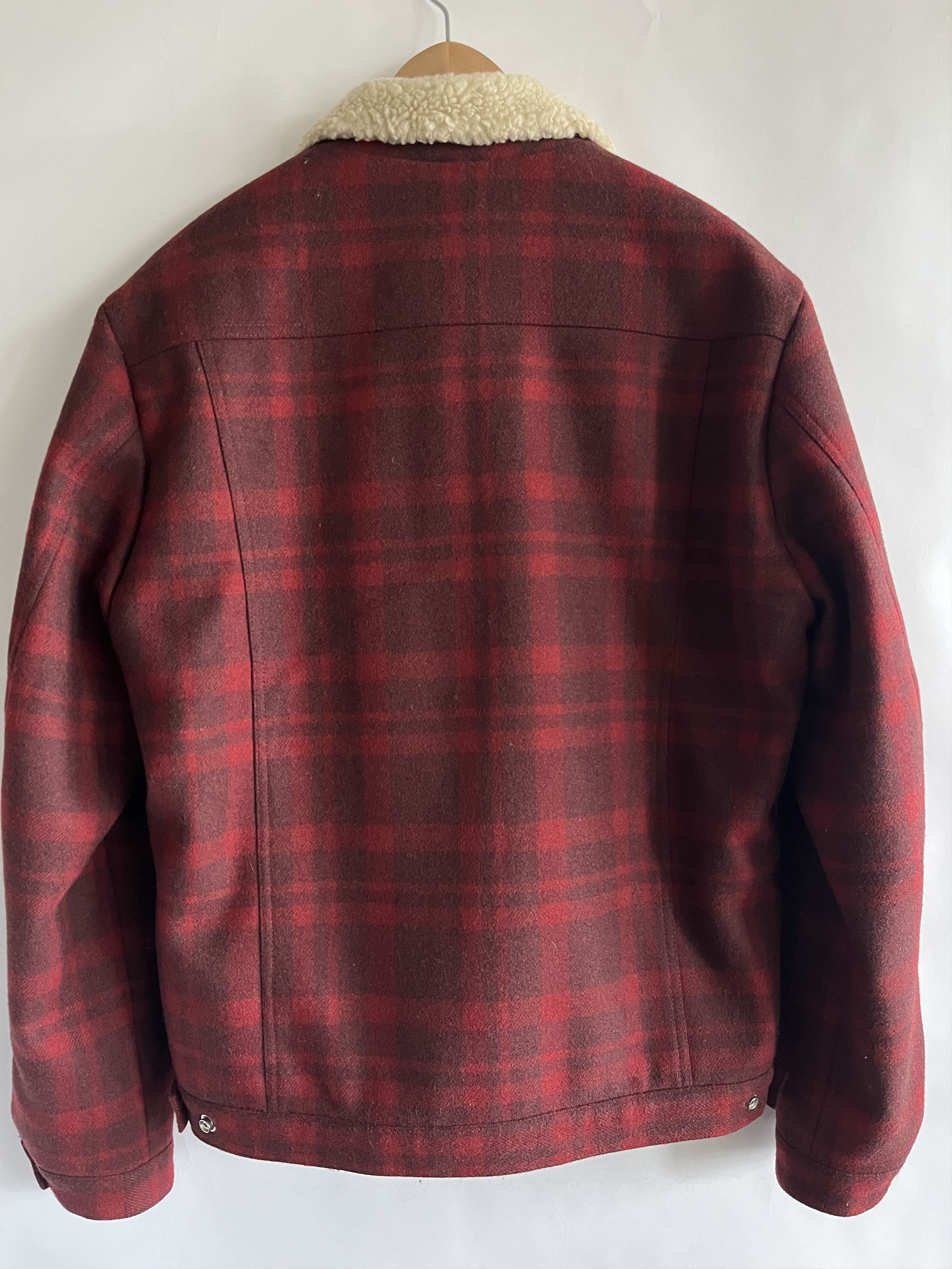 Sandro Sandro Sherpa Fleece lined wool plaid flannel jacket L Size US L / EU 52-54 / 3 - 5 Thumbnail
