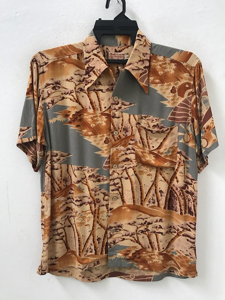 Japanese Brand Japanese Hawaiian Native Hawaiian Asian Motif Rayon Shirt Size US M / EU 48-50 / 2 - 1 Thumbnail