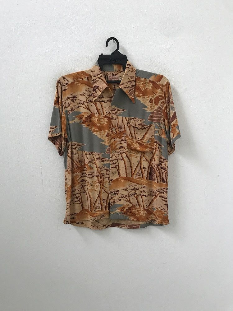 Japanese Brand Japanese Hawaiian Native Hawaiian Asian Motif Rayon Shirt Size US M / EU 48-50 / 2 - 2 Thumbnail